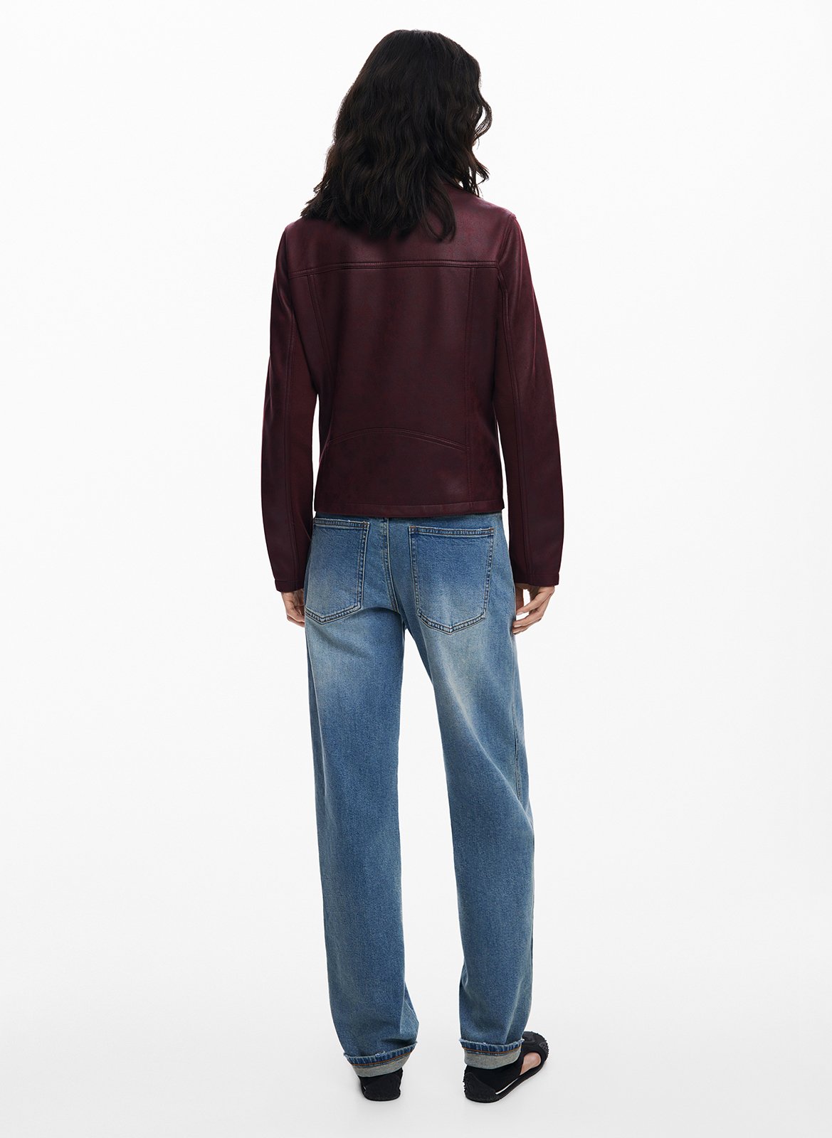 Veste col rond effet cuir DESIGUAL Rouge