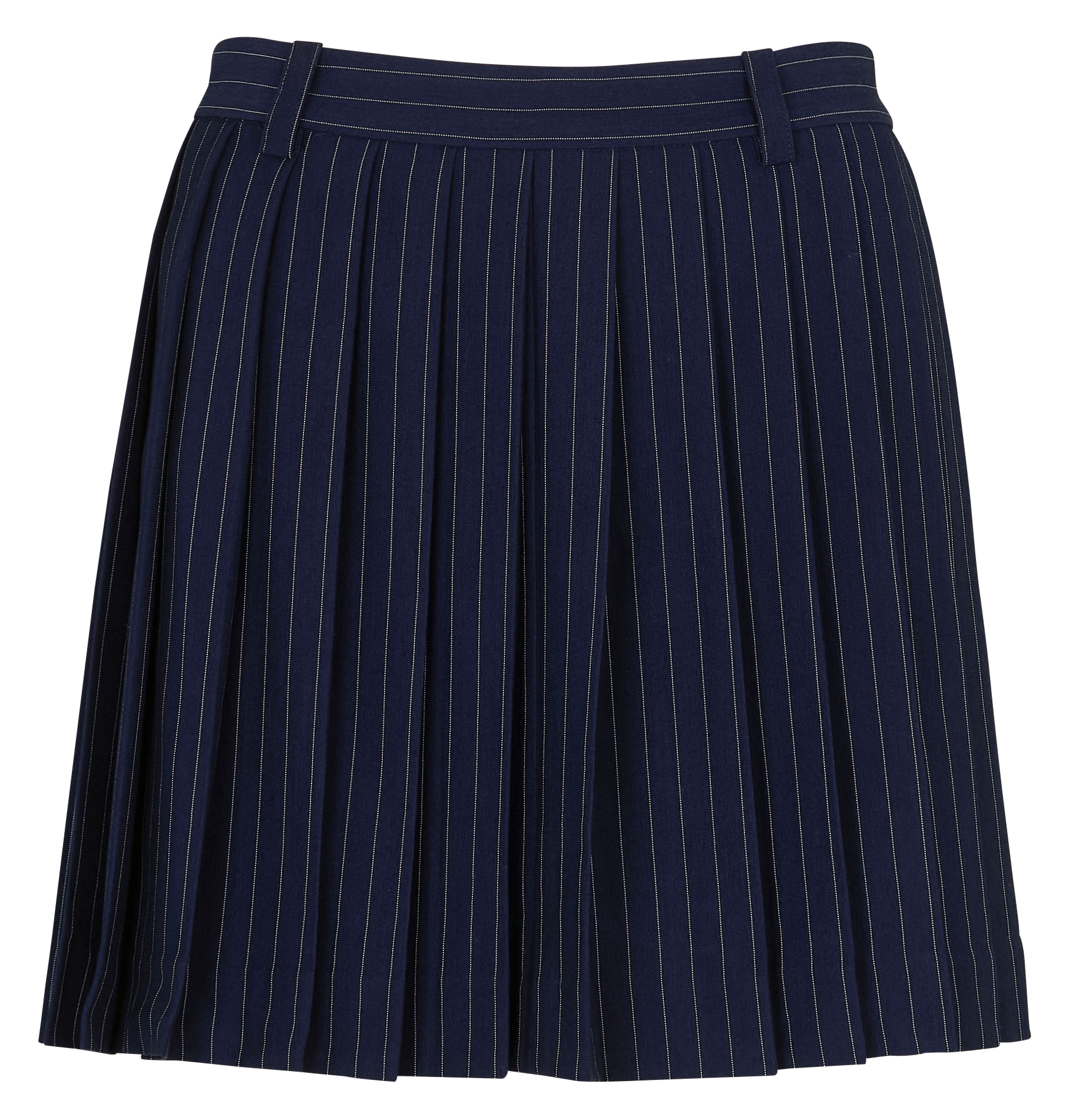 Jupe courte plissée à rayures  NORR Bleu