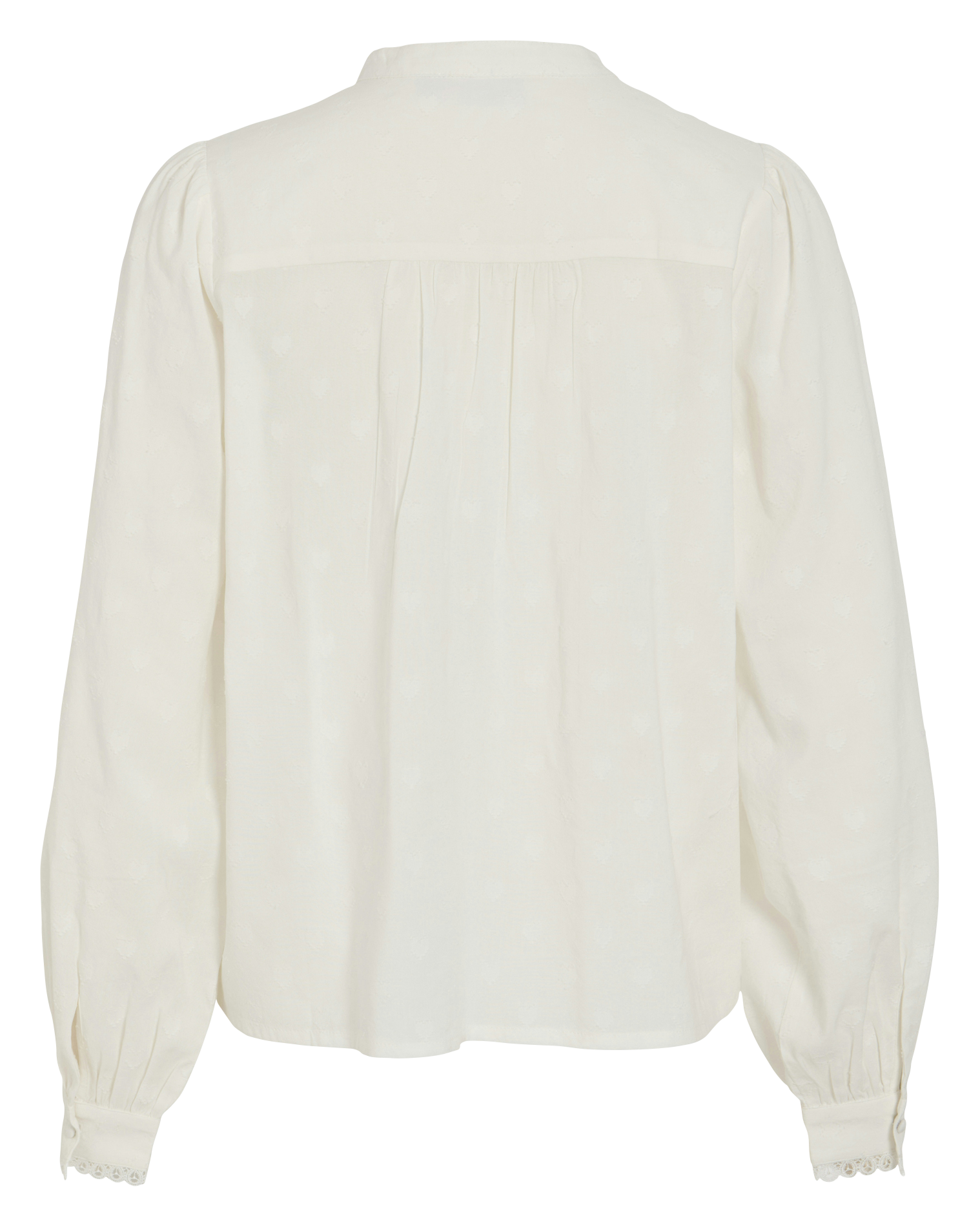 Chemise col rond en coton VILA Beige