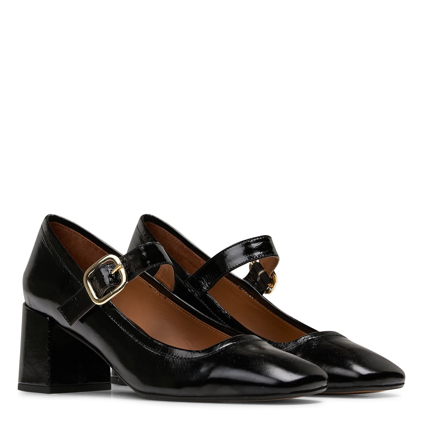 Ballerines vernies à bouts carrés MELLOW YELLOW Noir