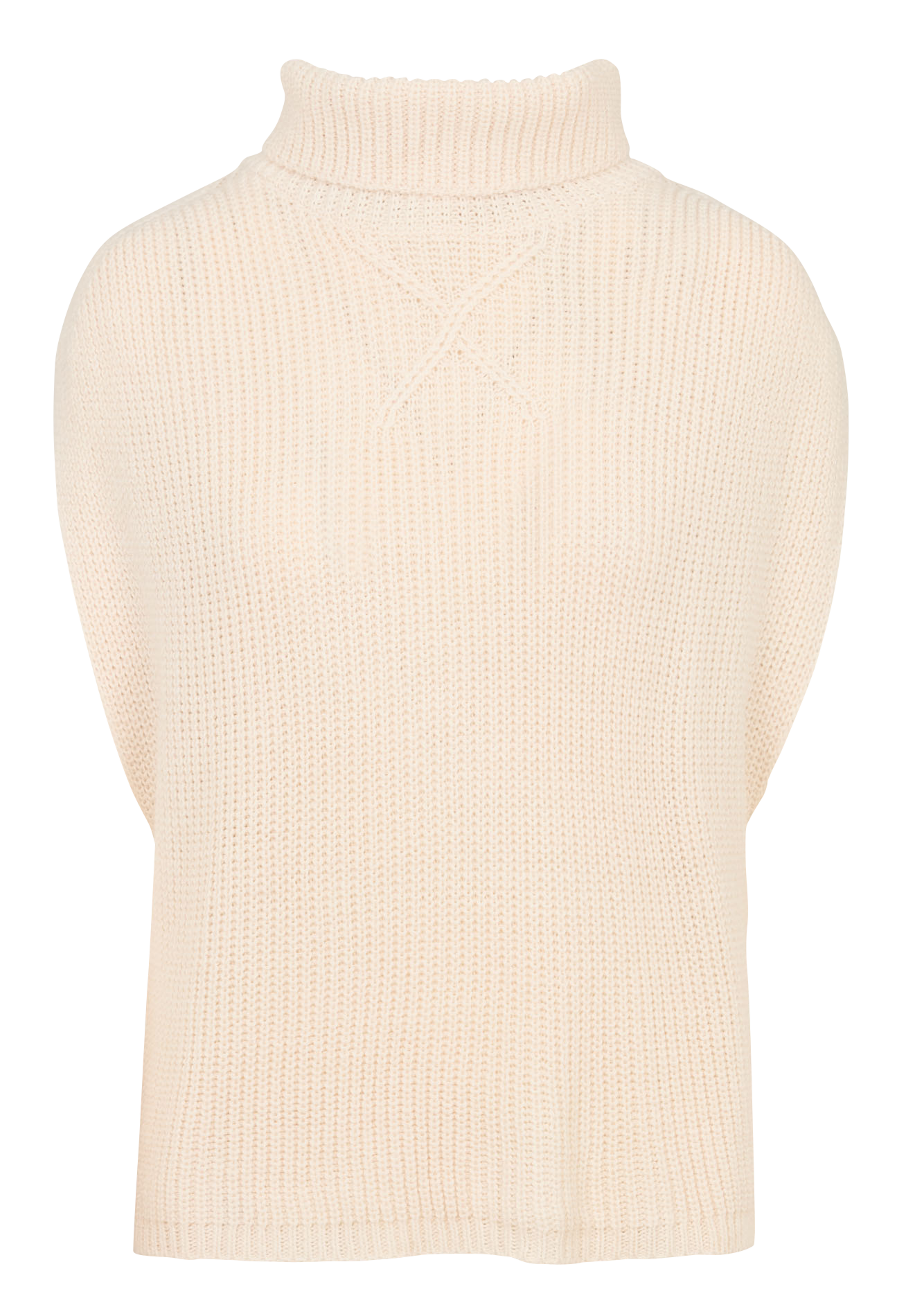 Pull oversize col roulé PLEASE Beige