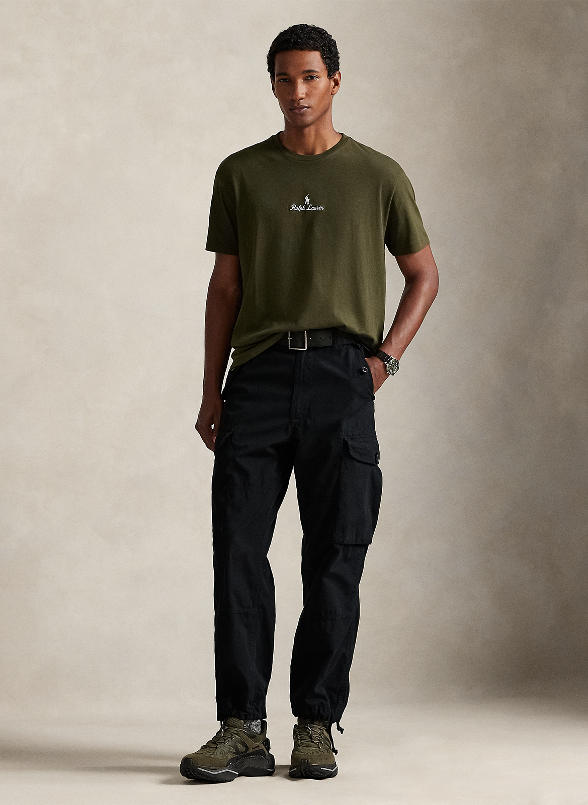 Tee-shirt col rond en coton POLO RALPH LAUREN Vert