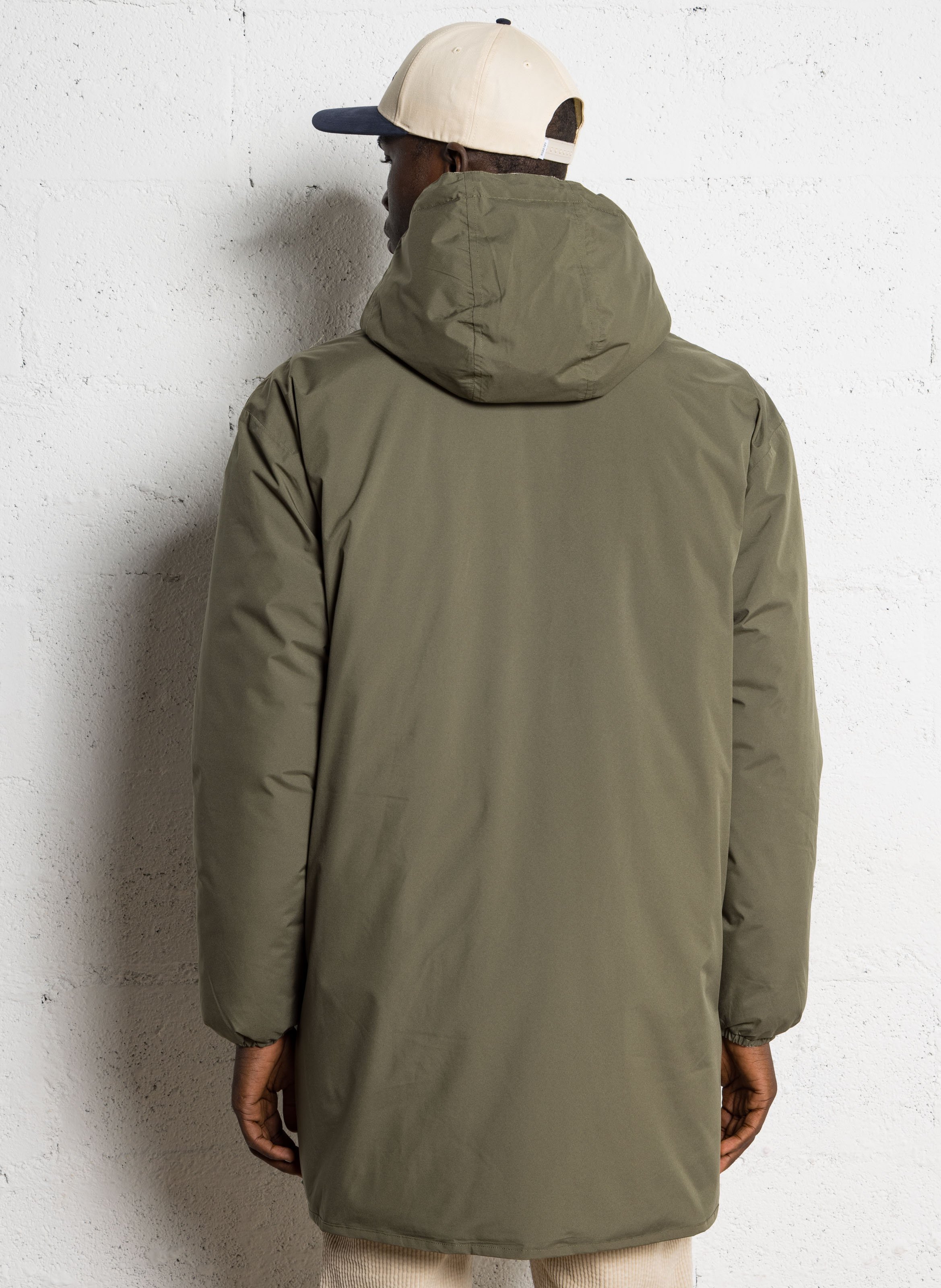 Doudoune longue col montant réversible  FLOTTE Kaki