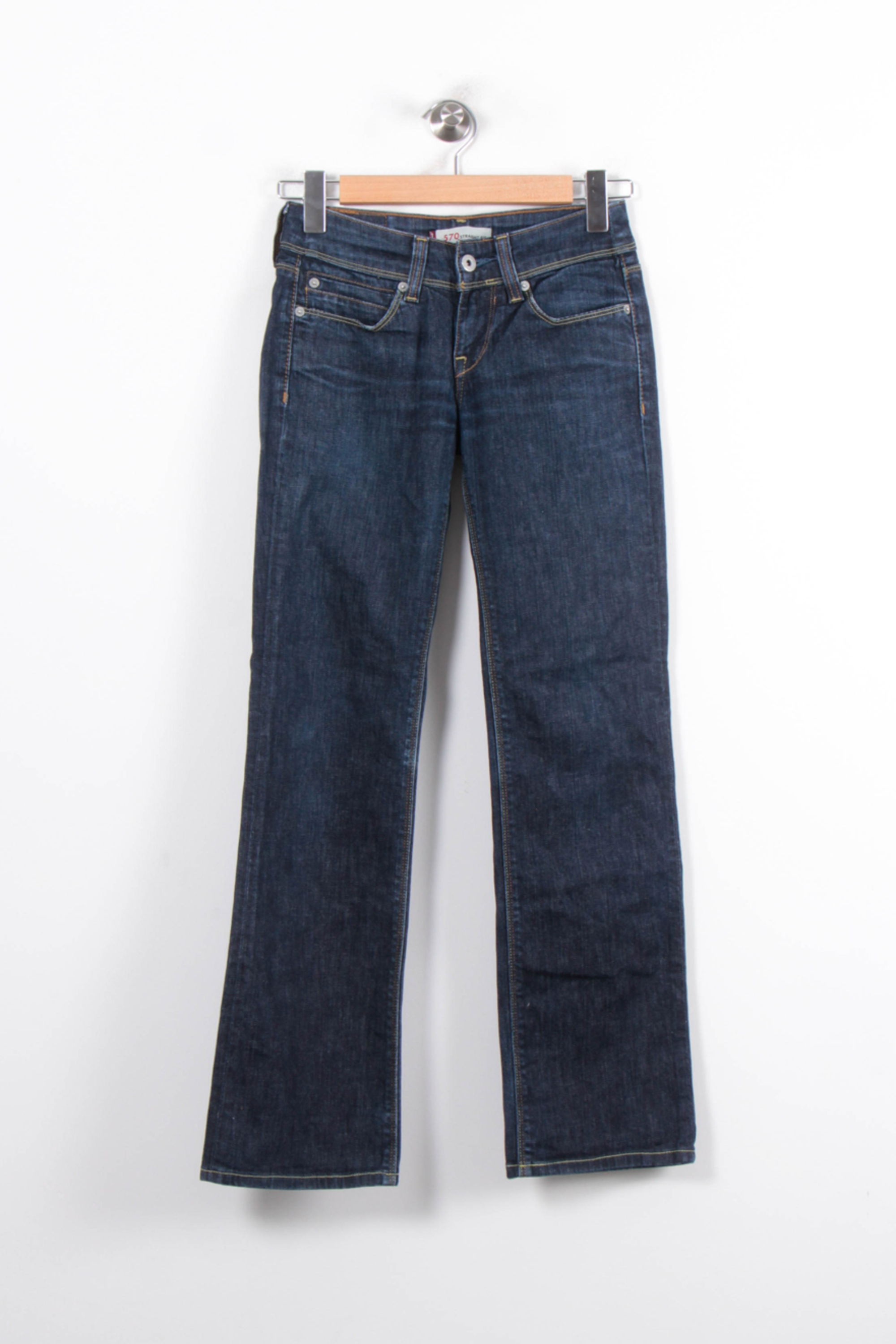 Cropped slim jeans with studs LEVI'S - Seconde main Blue