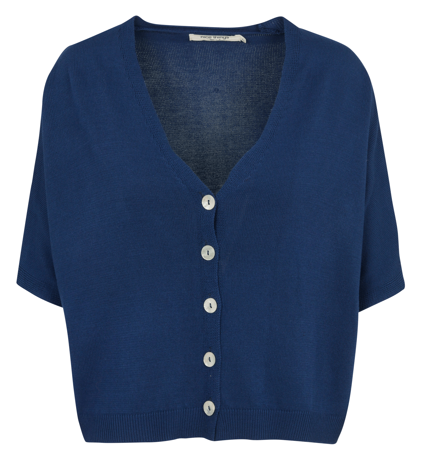 Vest met sjaalkraag NICE THINGS Blauw