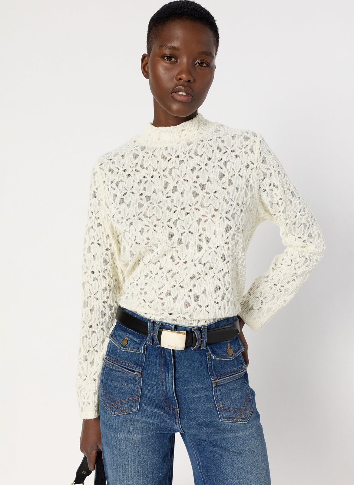 High neck lace top GERARD DAREL