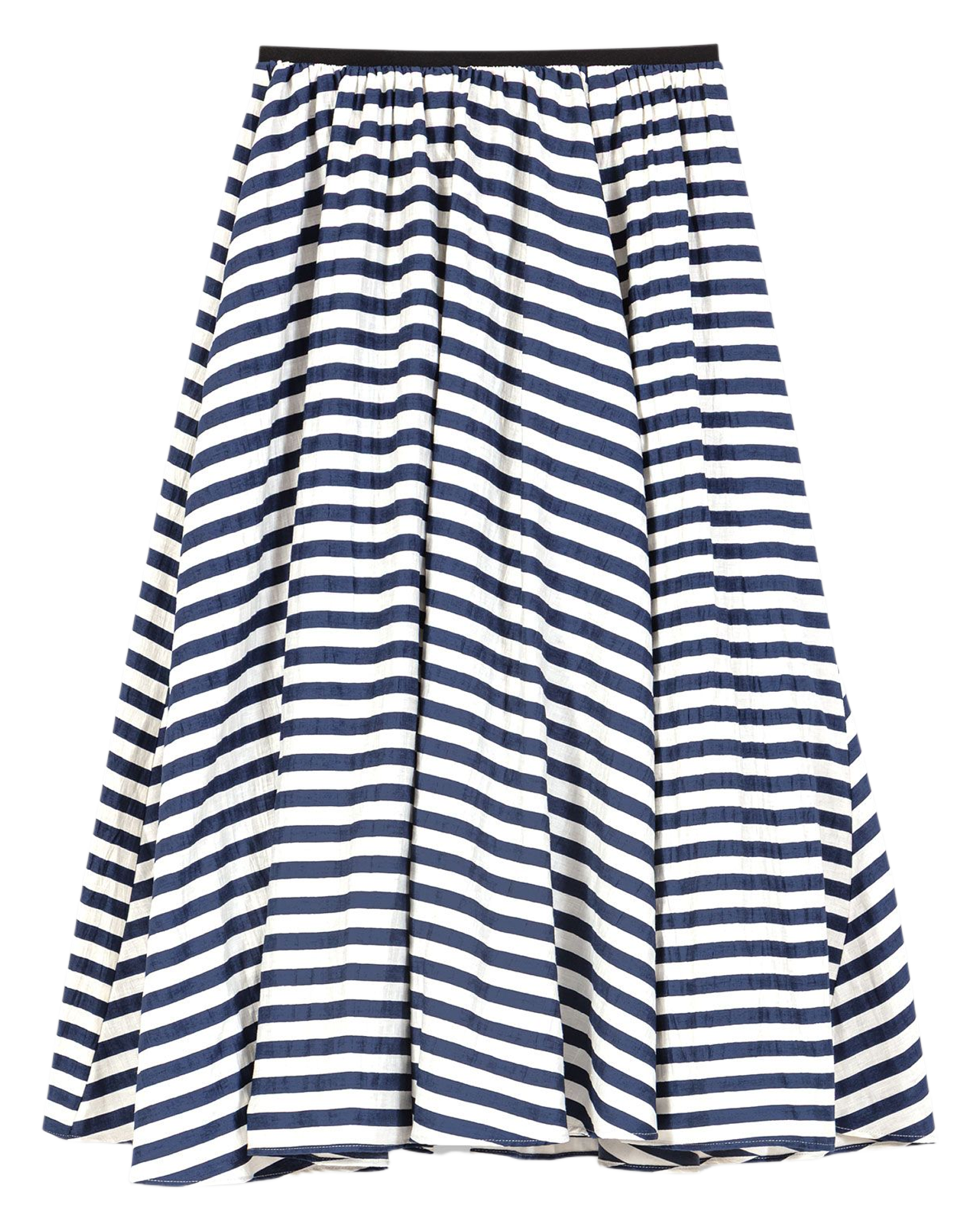 Striped flared midi skirt MAJE White