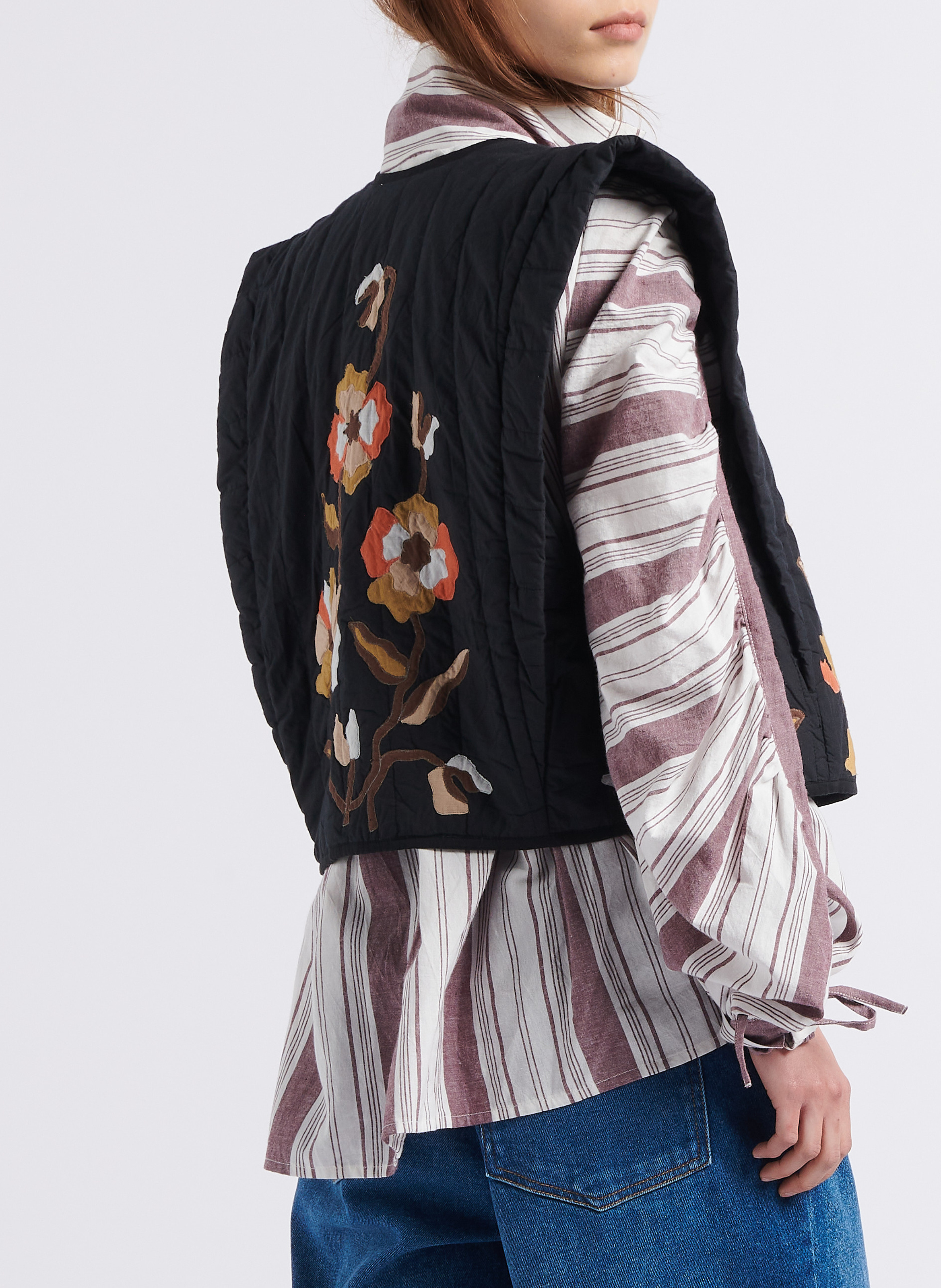 Kurzer Bolero aus gesteppter Baumwolle V DE VINSTER Schwarz