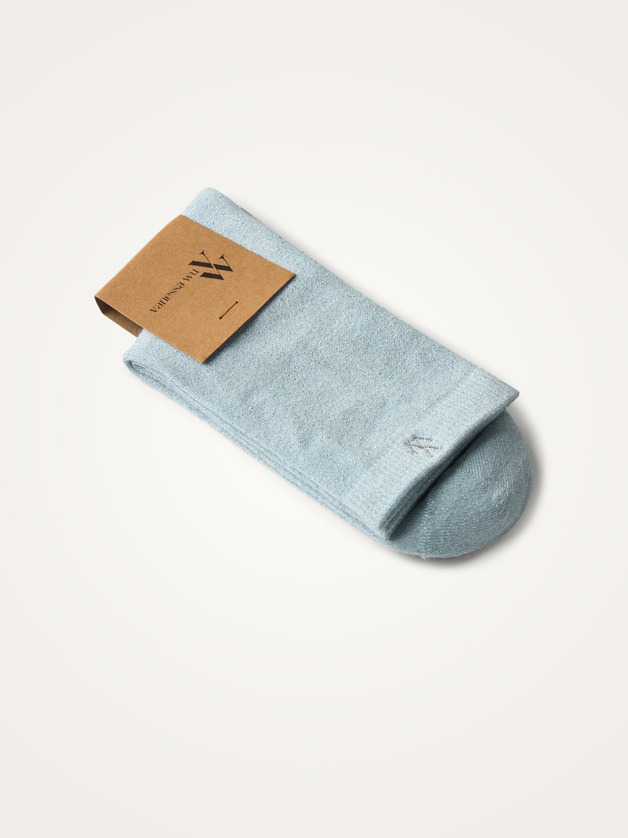 Sequined high socks in a cotton blend Blue