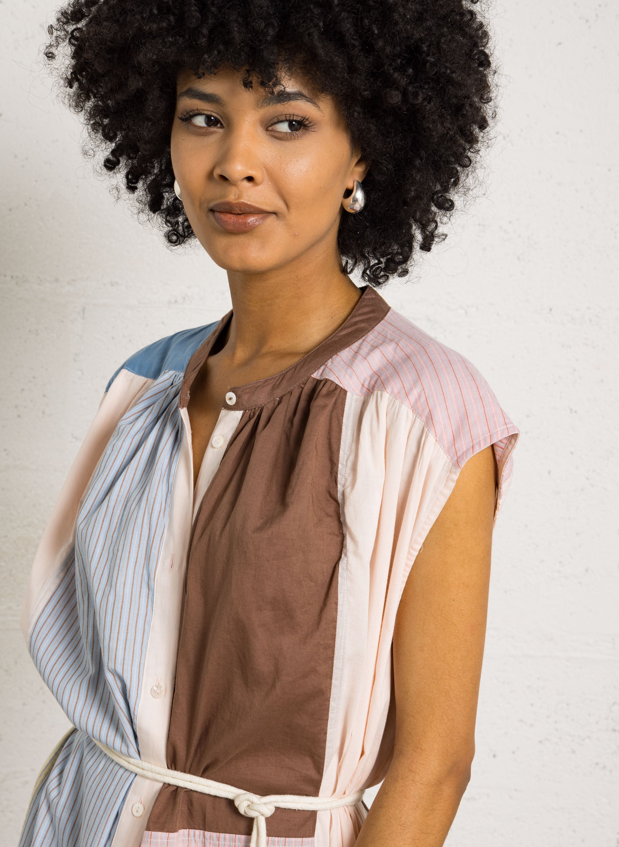 Robe longue ample en coton bio LEON & HARPER Multicolore