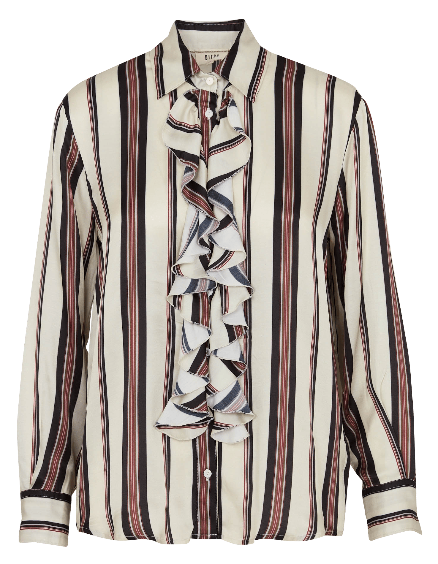 Ruffled Striped Blouse DIEGA Multicolored