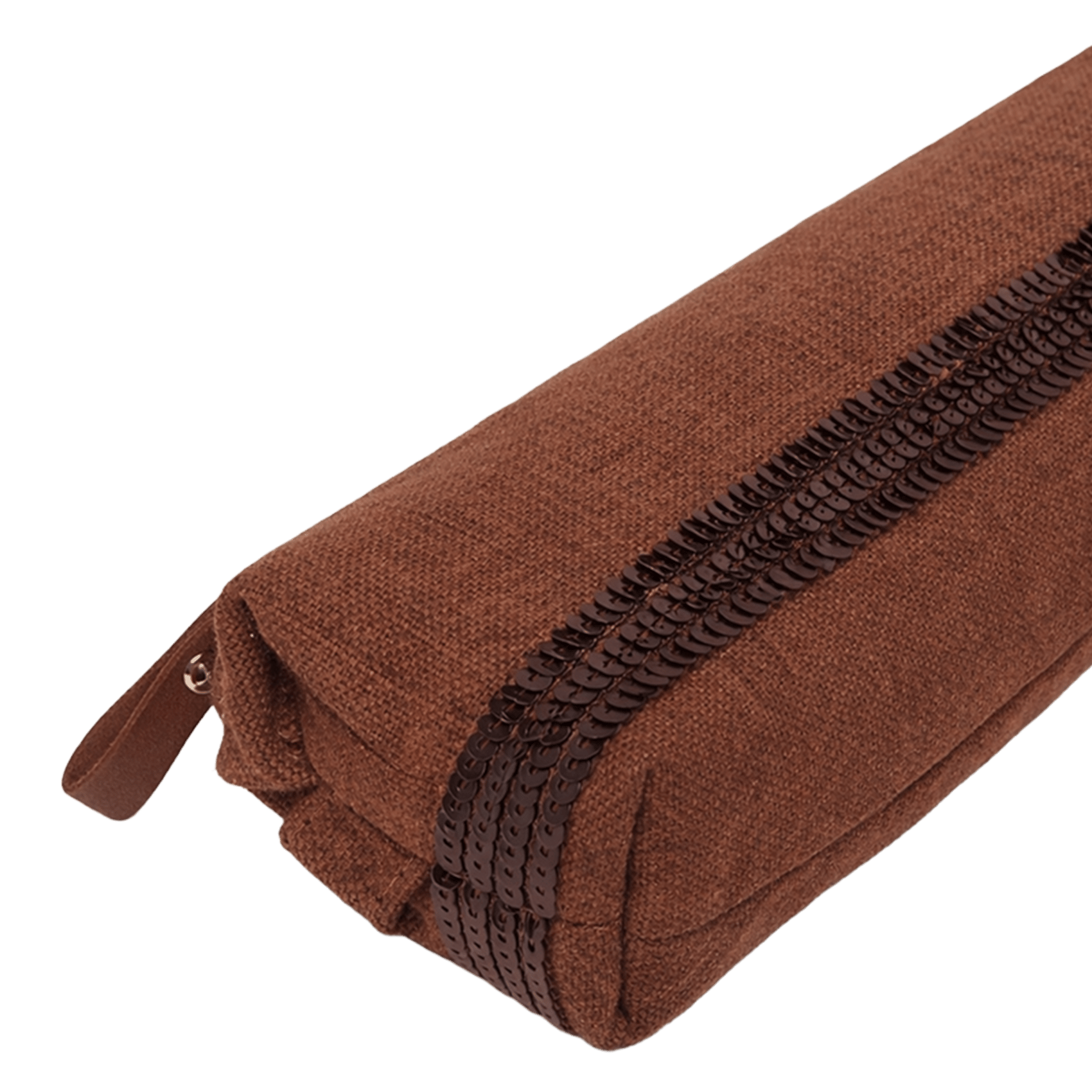 Linnen clutch met rits VANESSA BRUNO Oranje