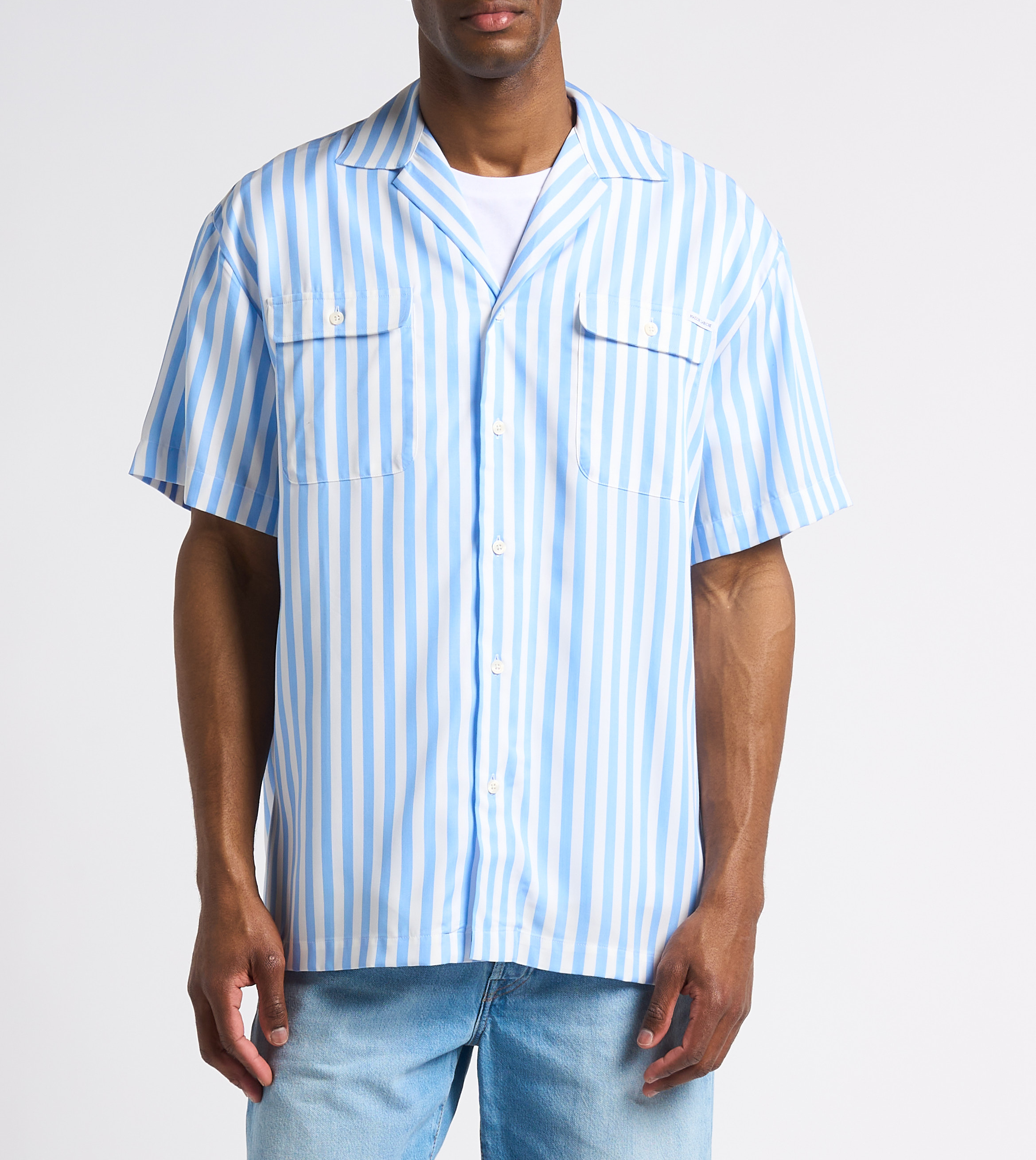 Chemise ample col classique à rayures MAISON LABICHE Bleu