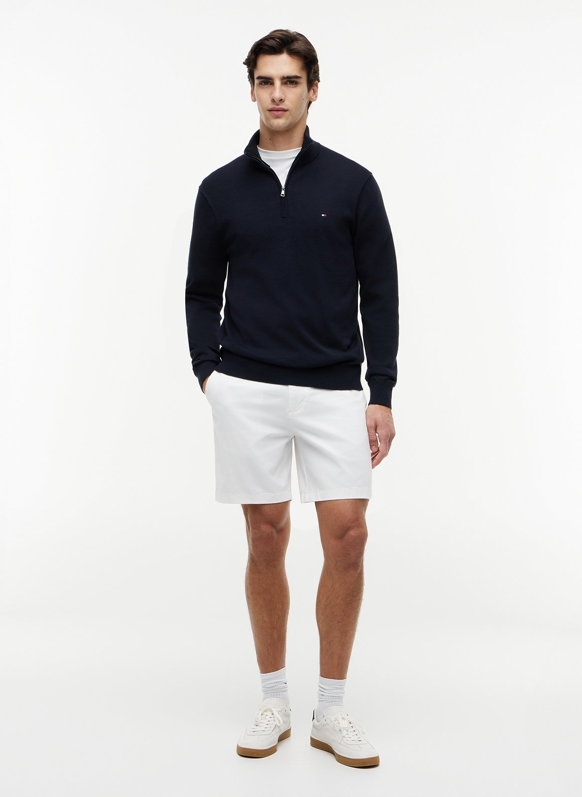 Jersey recto de algodón TOMMY HILFIGER Azul