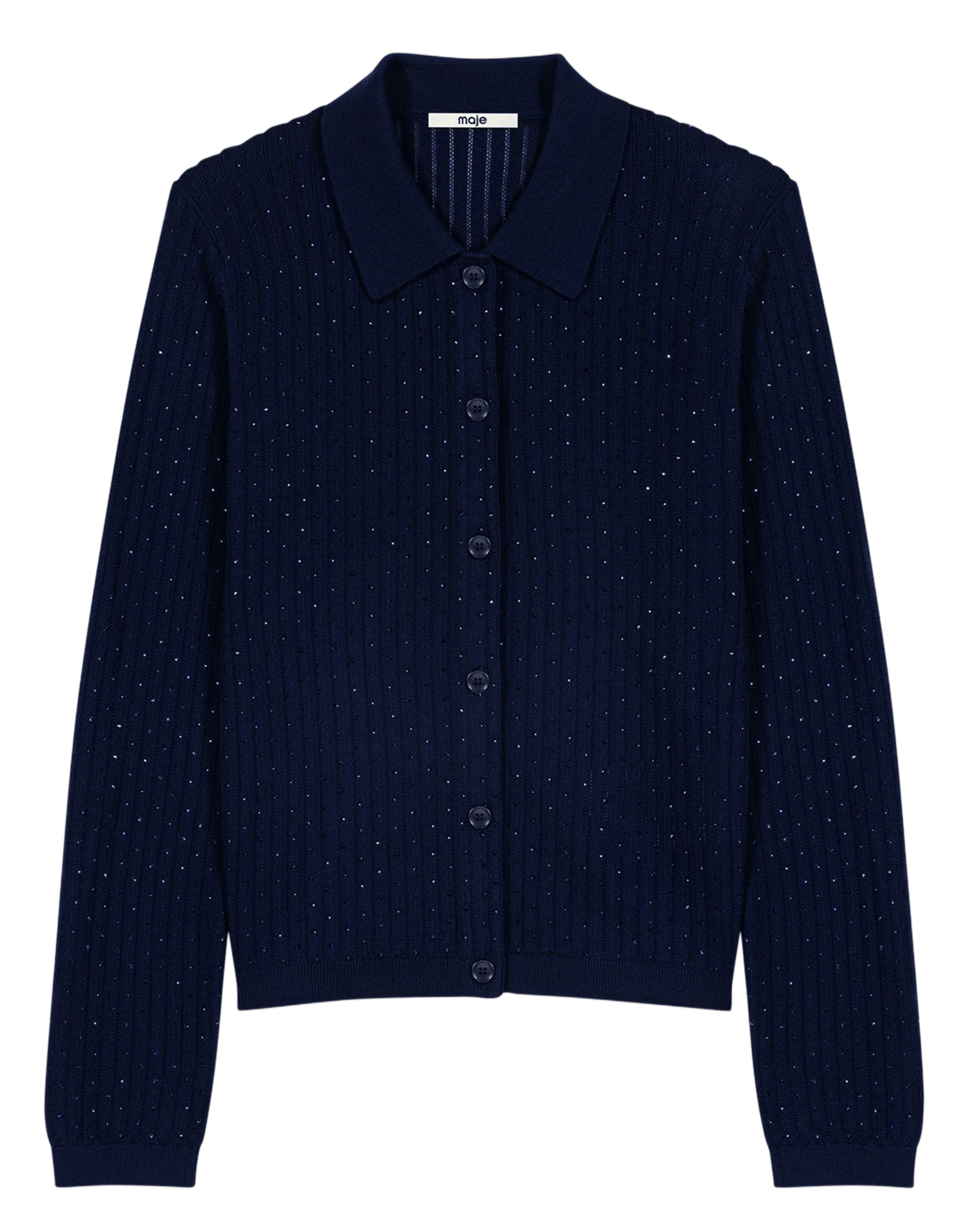 Cardigan en laine mélangée MAJE Bleu