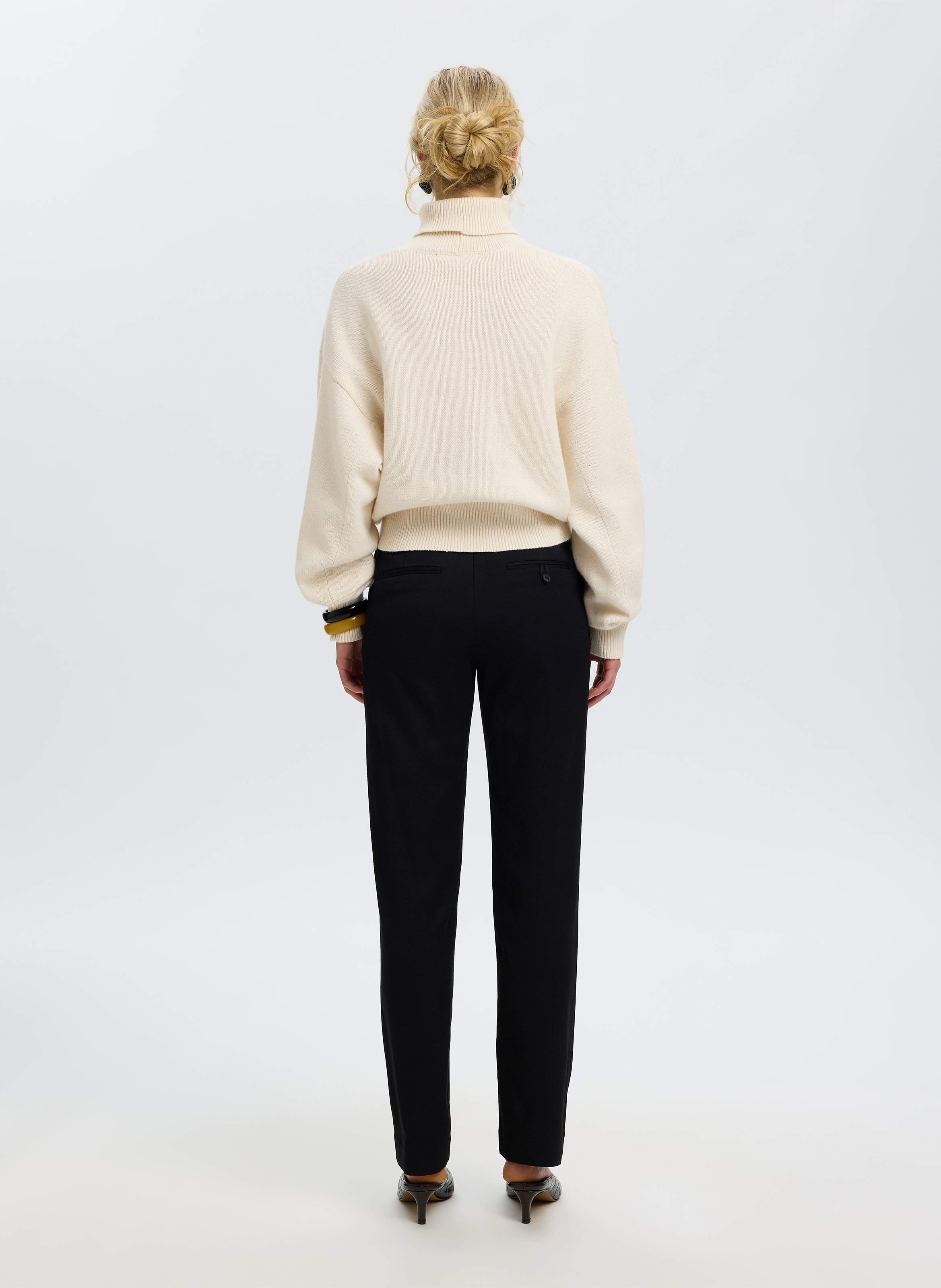 Pull oversize en laine et coton bio | Beige SELECTED Femme