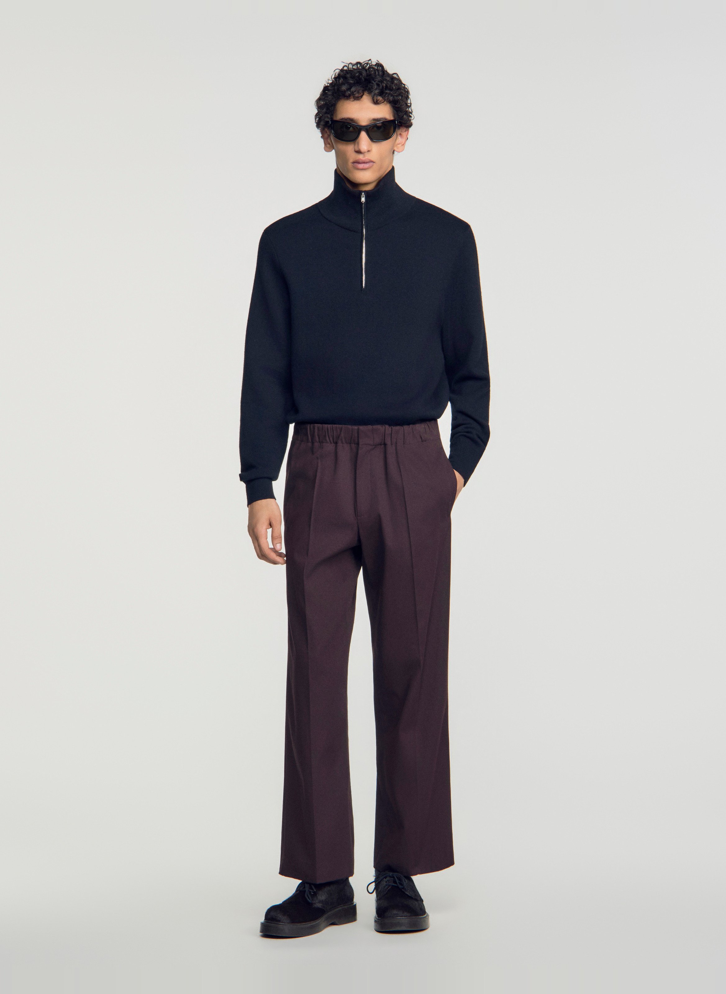 Wijde jeans SANDRO Bruin
