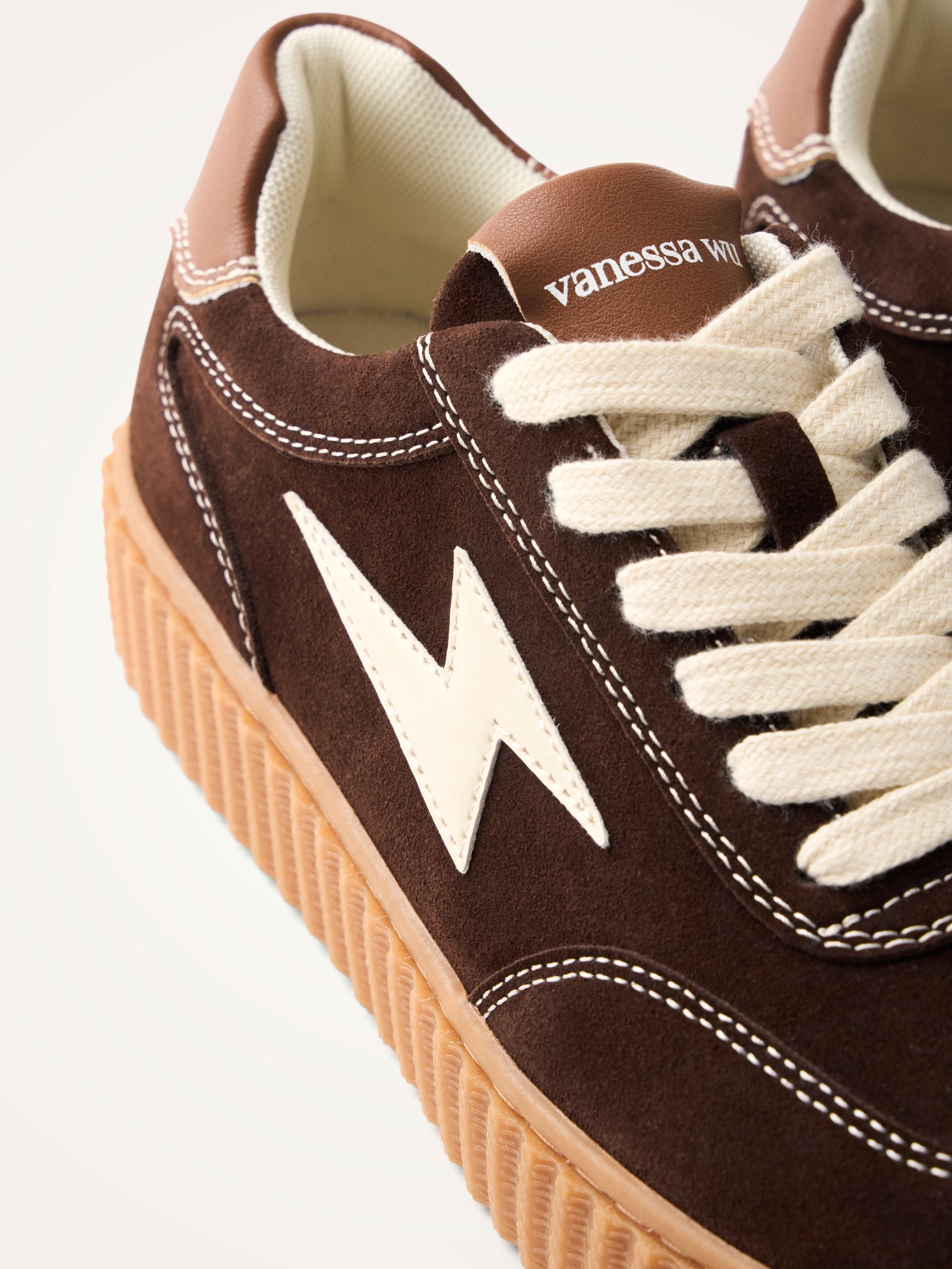 Low-top lace-up sneakers VANESSA WU Brown
