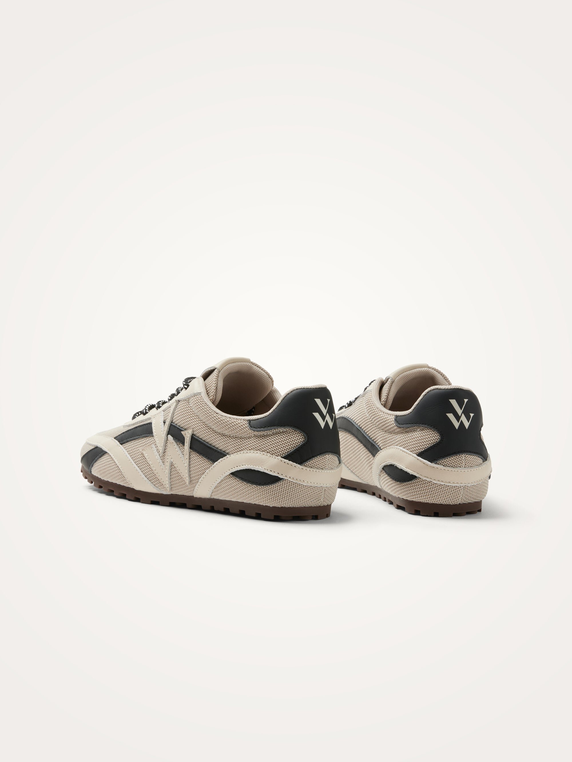 Monogram sneakers with slim serrated sole VANESSA WU Beige