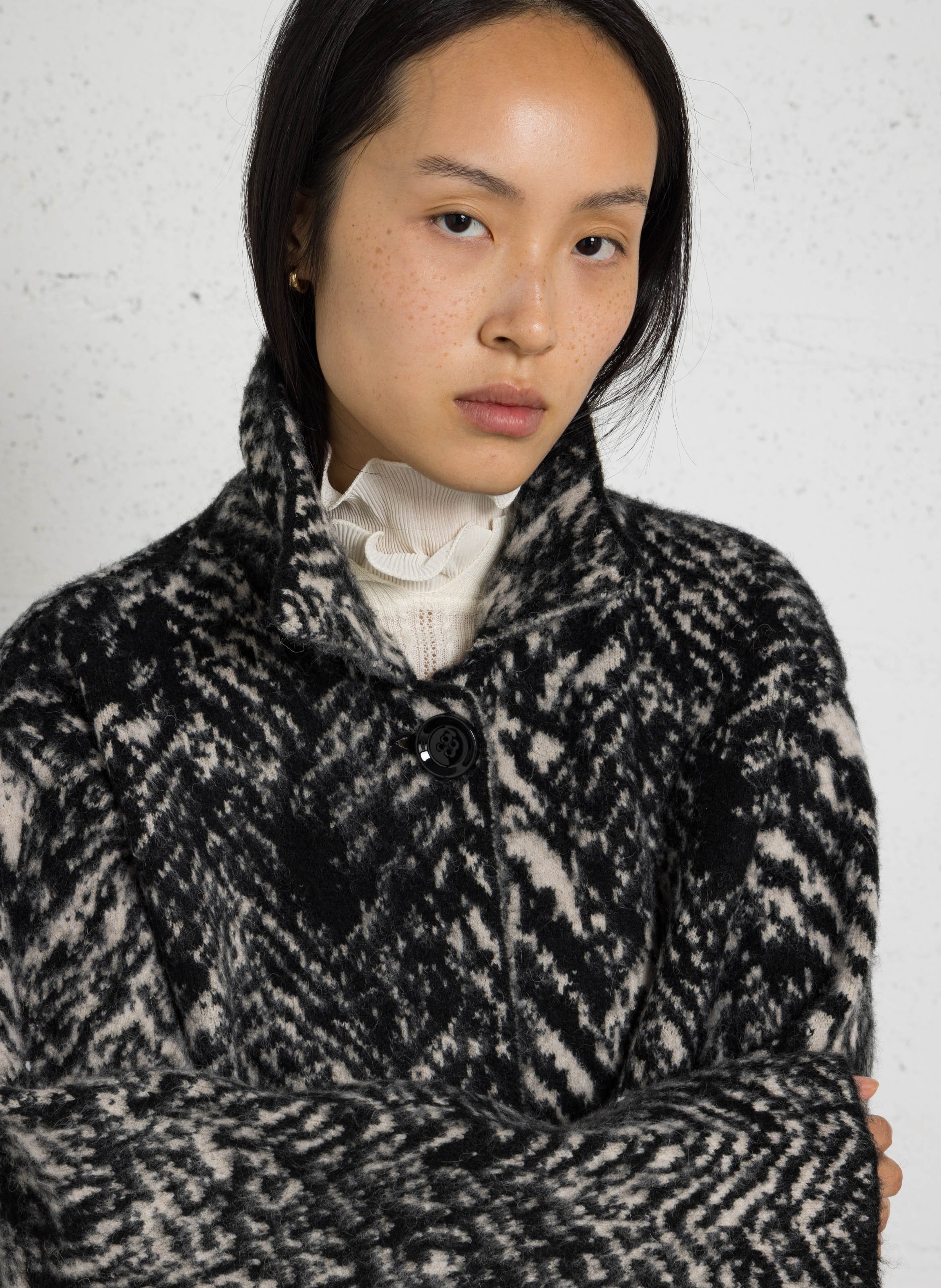 Oversized printed coat LIU JO Multicolored