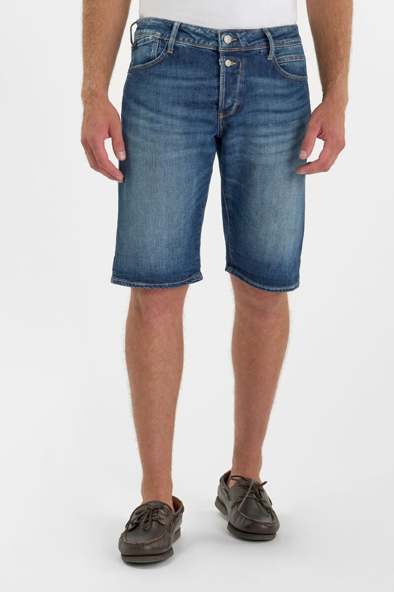 Buttoned denim Bermuda shorts LE TEMPS DES CERISES Blue