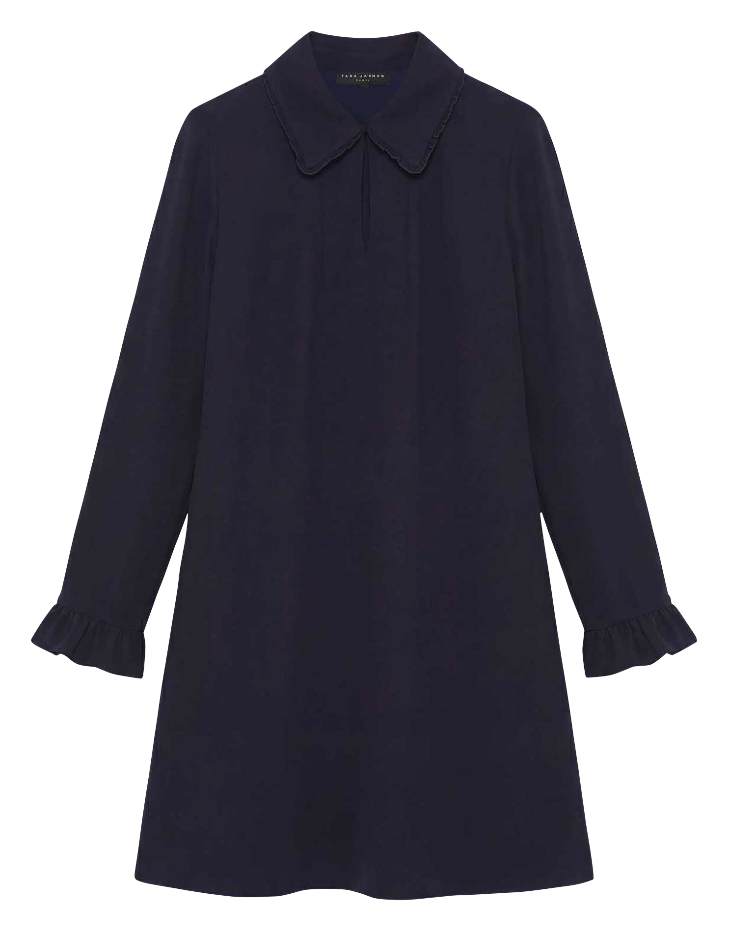 Kurzes, weit geschnittenes Kleid mit Hemdkragen TARA JARMON Blau