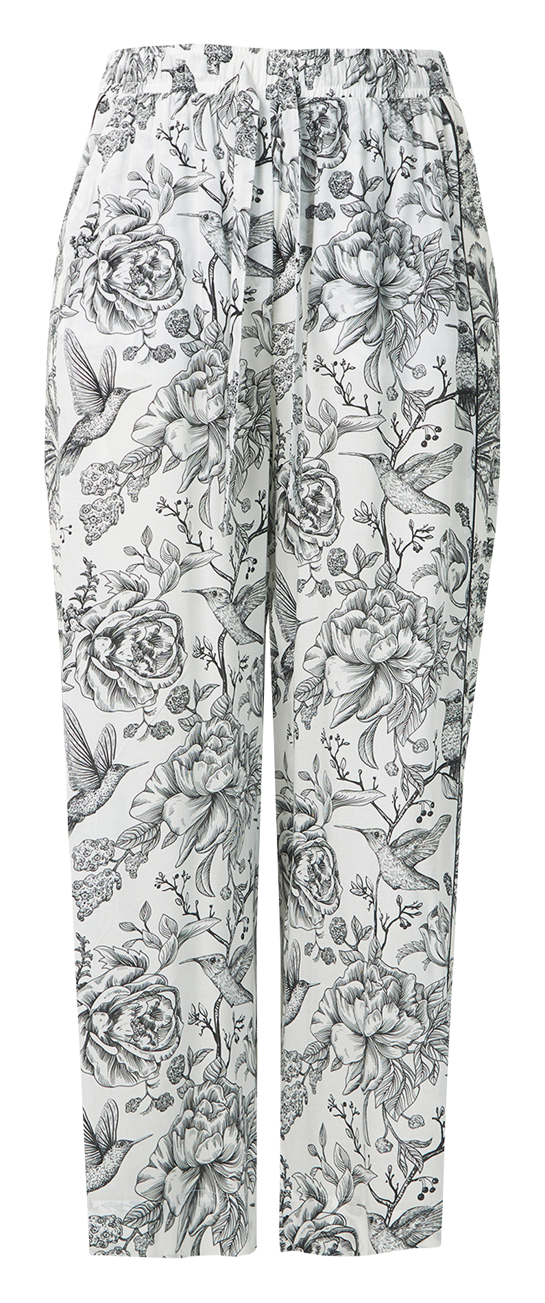 Cigarette pants with exotic and floral print MAT FASHION Multicolored