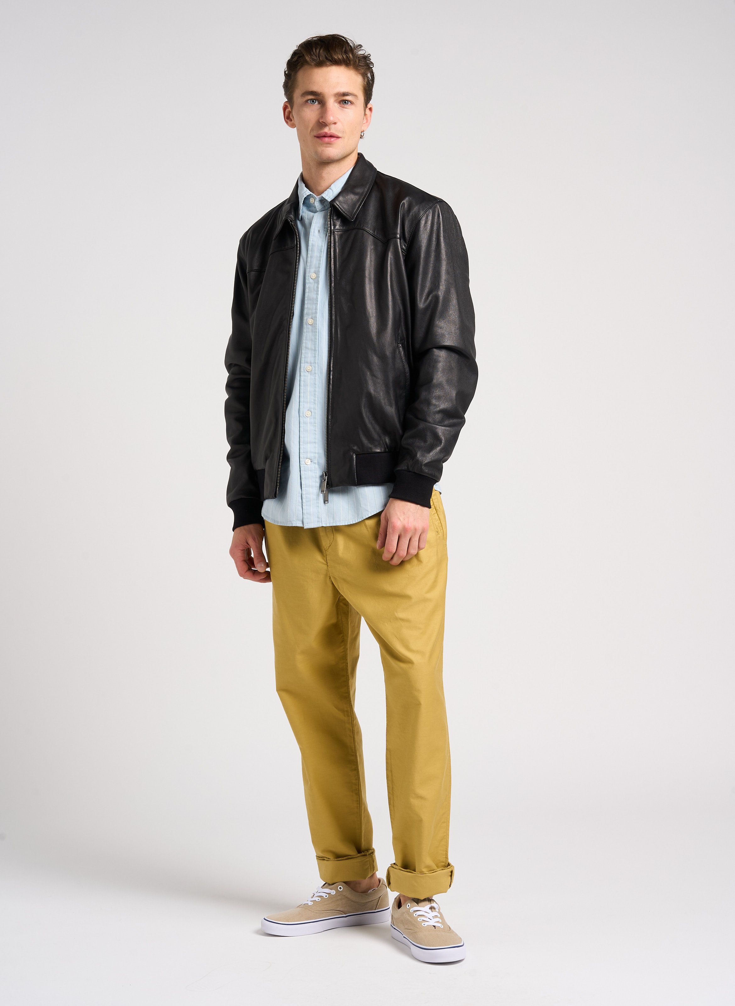 Straight-leg cotton pants PAUL SMITH Khaki