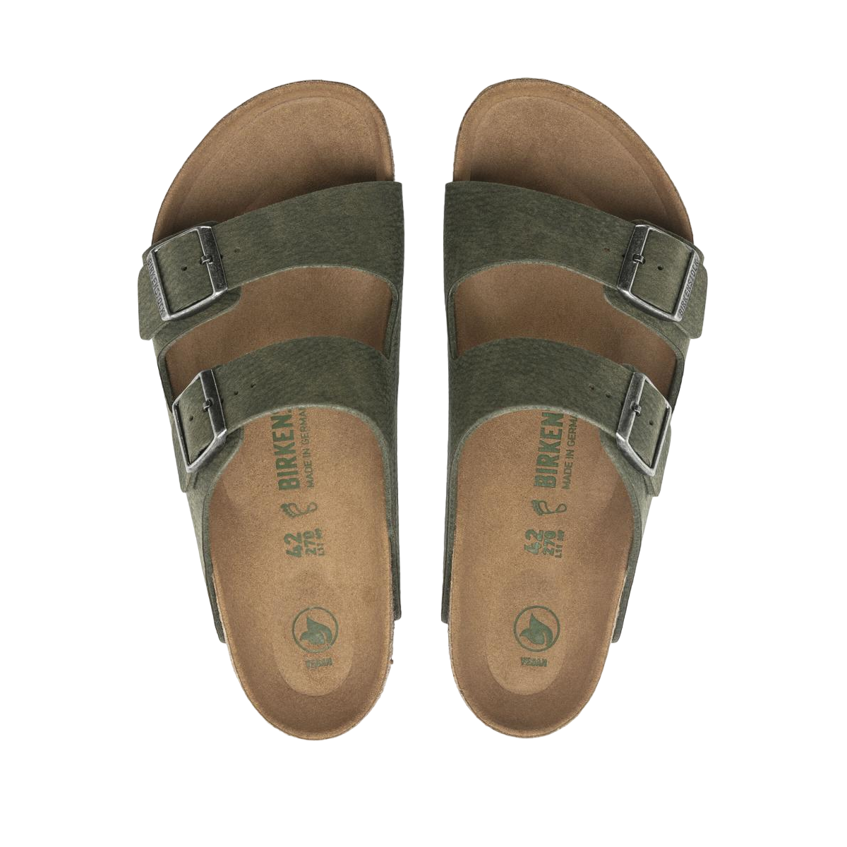 Faux leather sandals Green