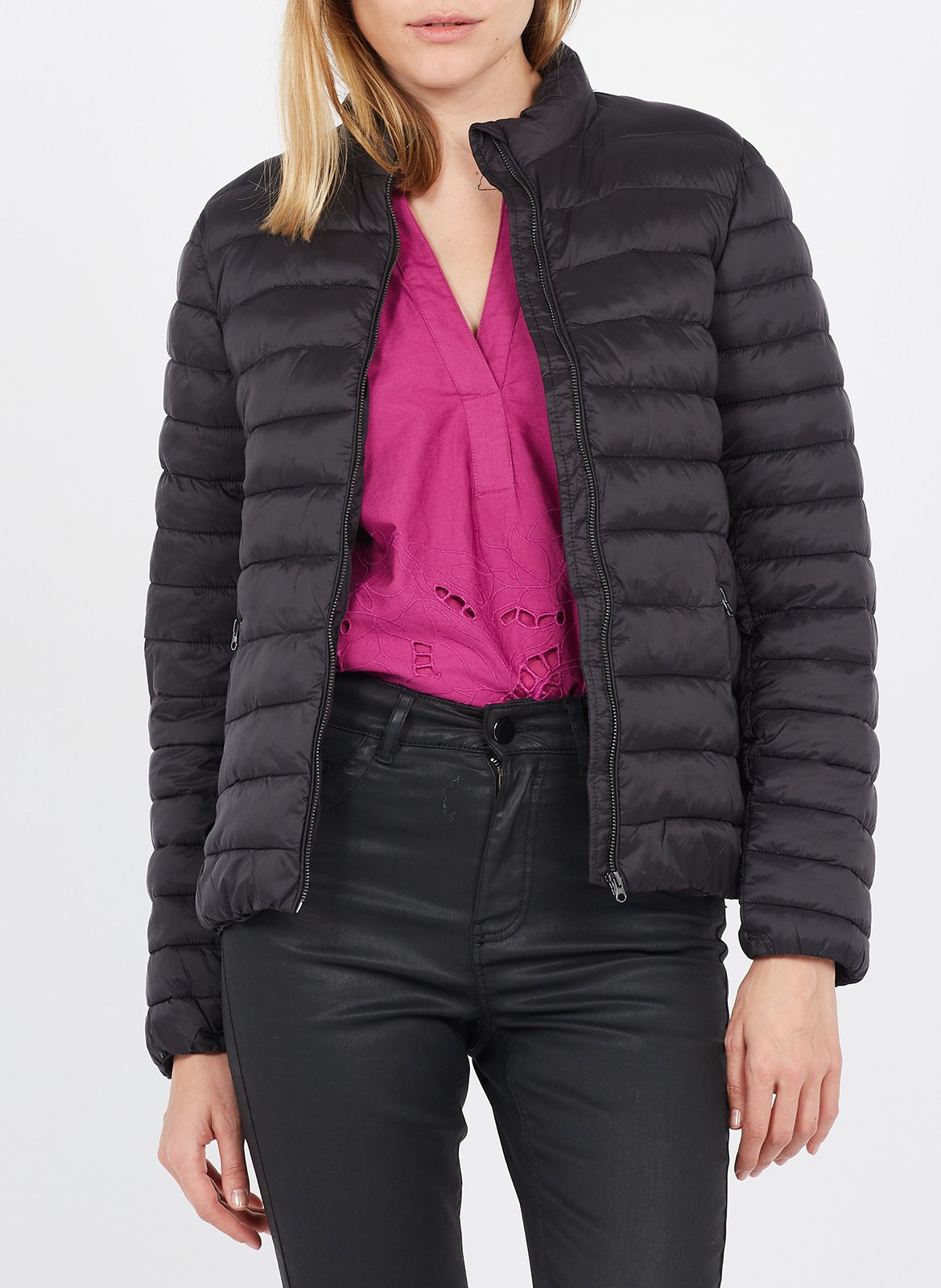 Lightweight high-neck padded jacket MAISON 123 Black