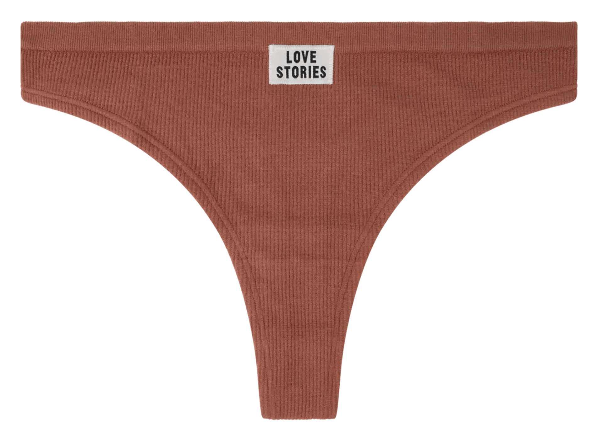 String avec logo en coton mélangé LOVE STORIES Marron