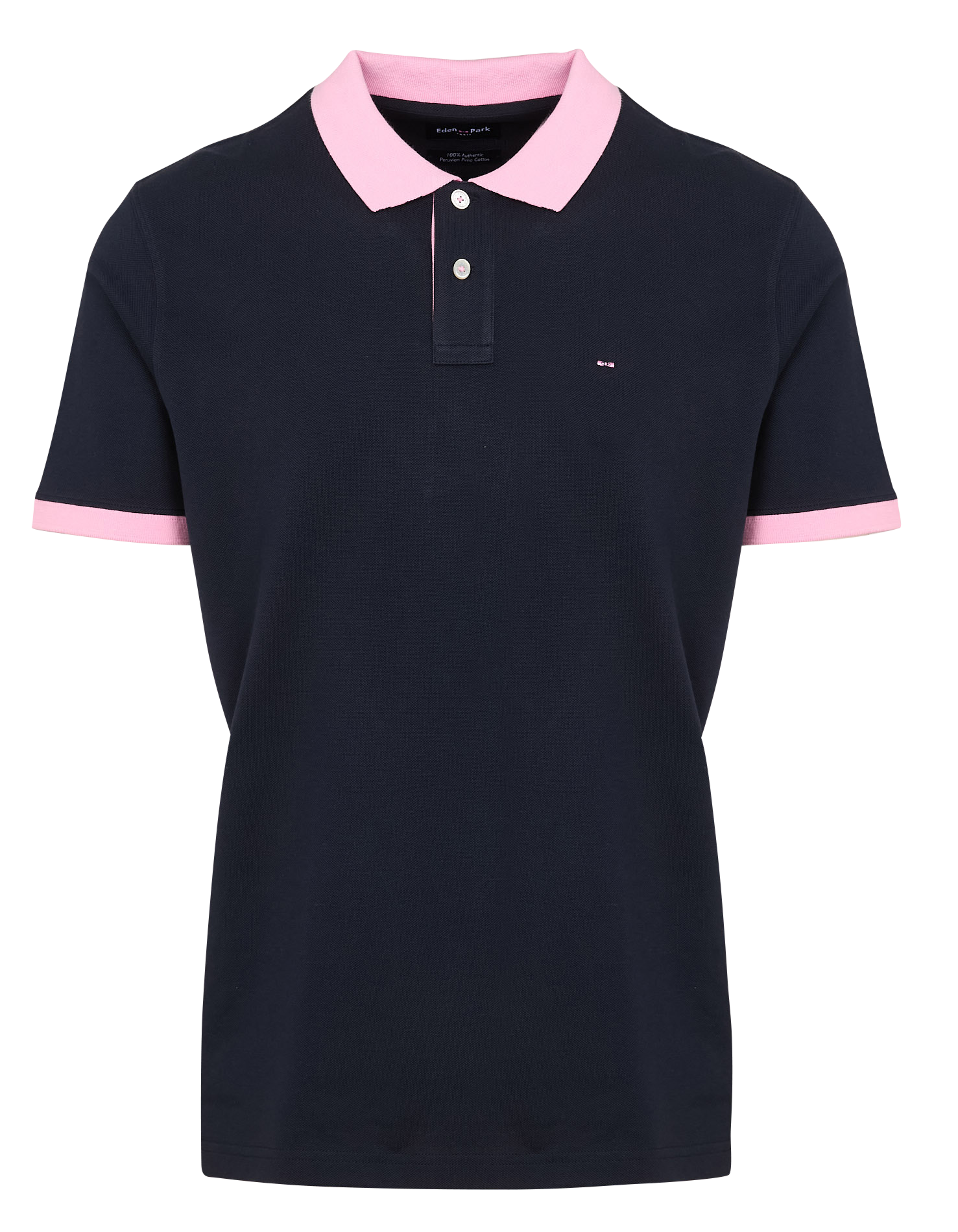 Polo droit en coton EDEN PARK Bleu