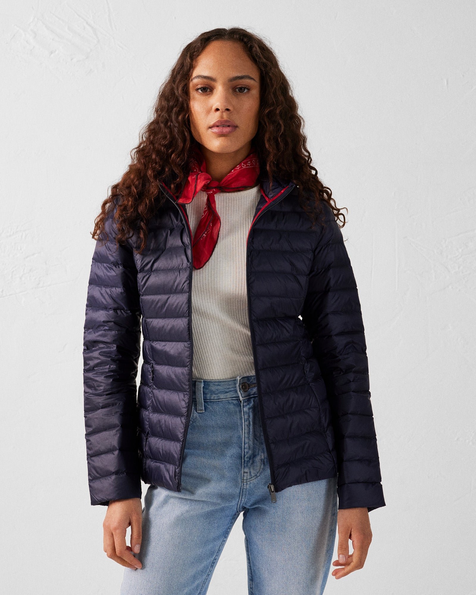Lightweight hooded puffer jacket Cloe JOTT Blue
