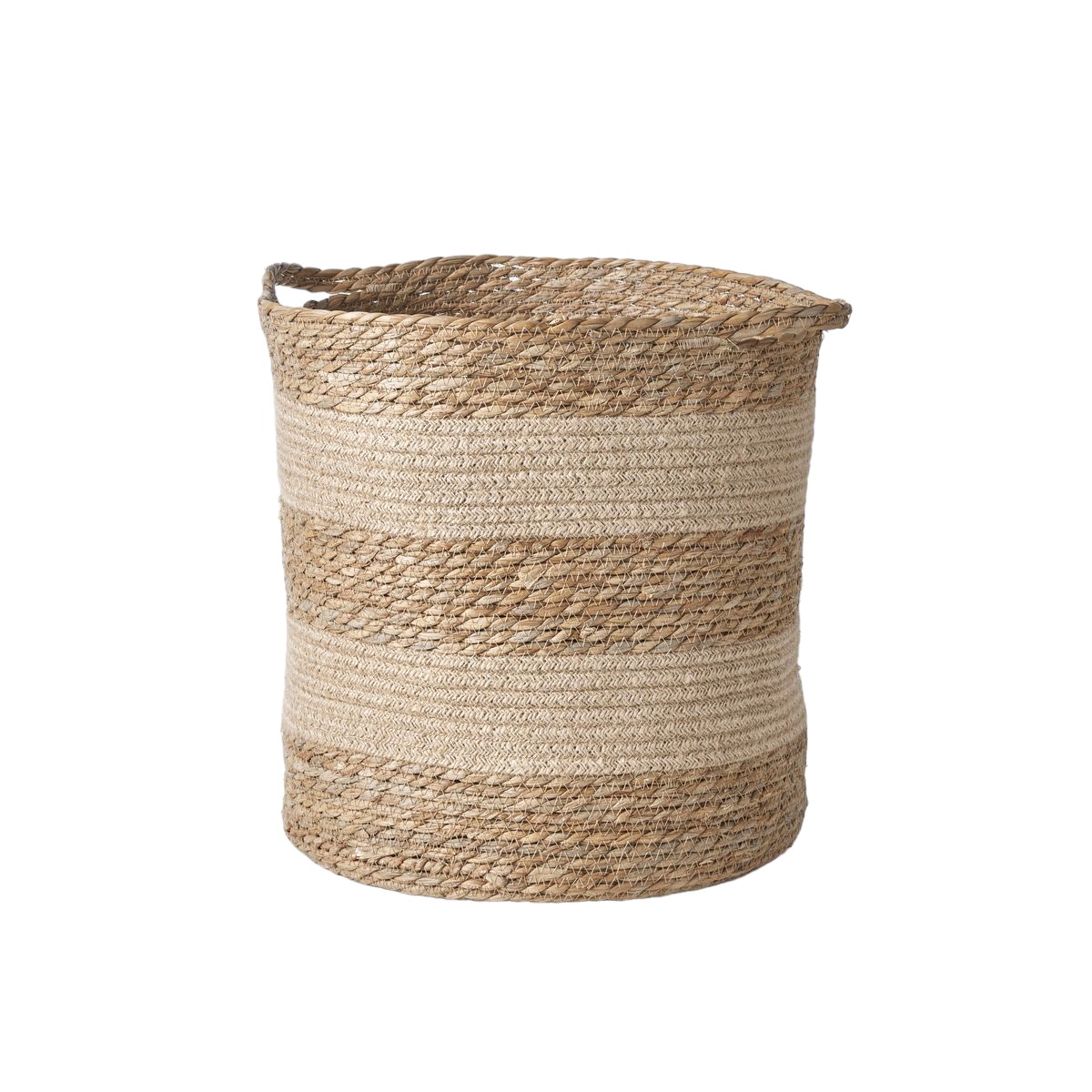 Round storage basket in jute FACTORY Beige