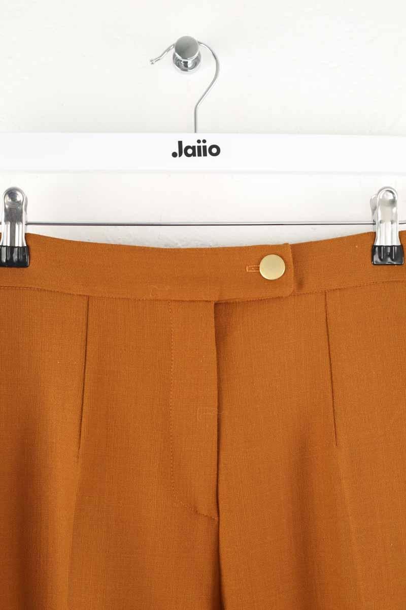 Pantalon droit en laine MODETROTTER - Seconde Main Marron