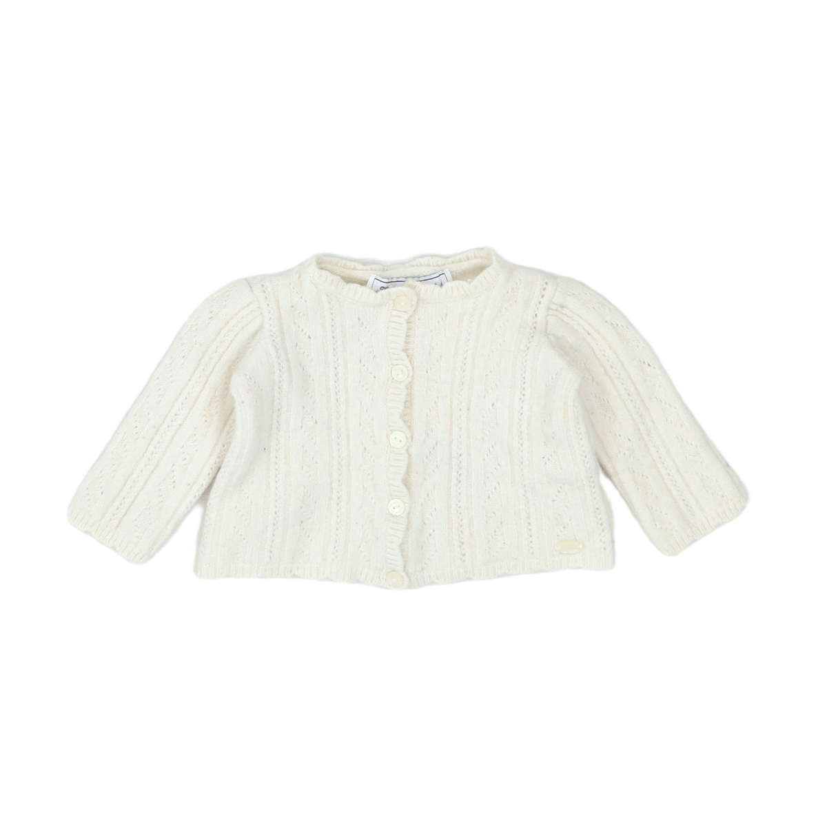 White baby cardigan - 6 months TARTINE ET CHOCOLAT - seconde-main White