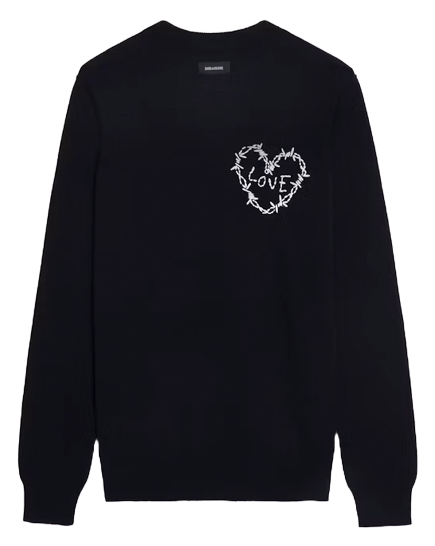 Pull droit en laine mélangée ZADIG&VOLTAIRE Noir