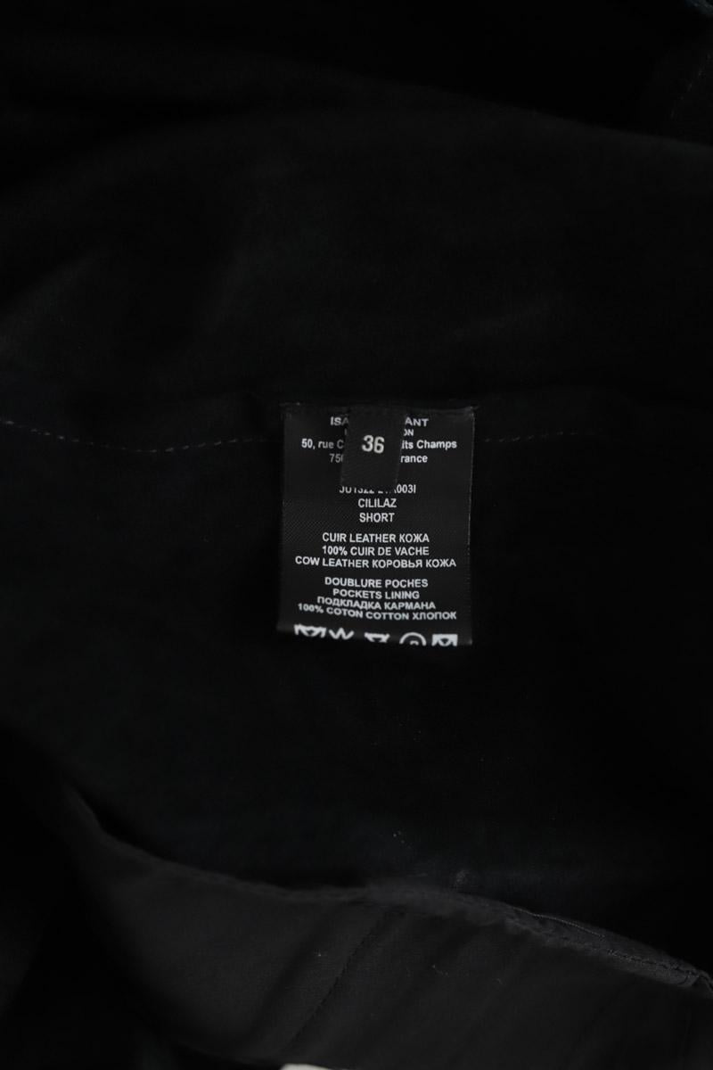 Leather Bermuda shorts ISABEL MARANT - Seconde Main Black