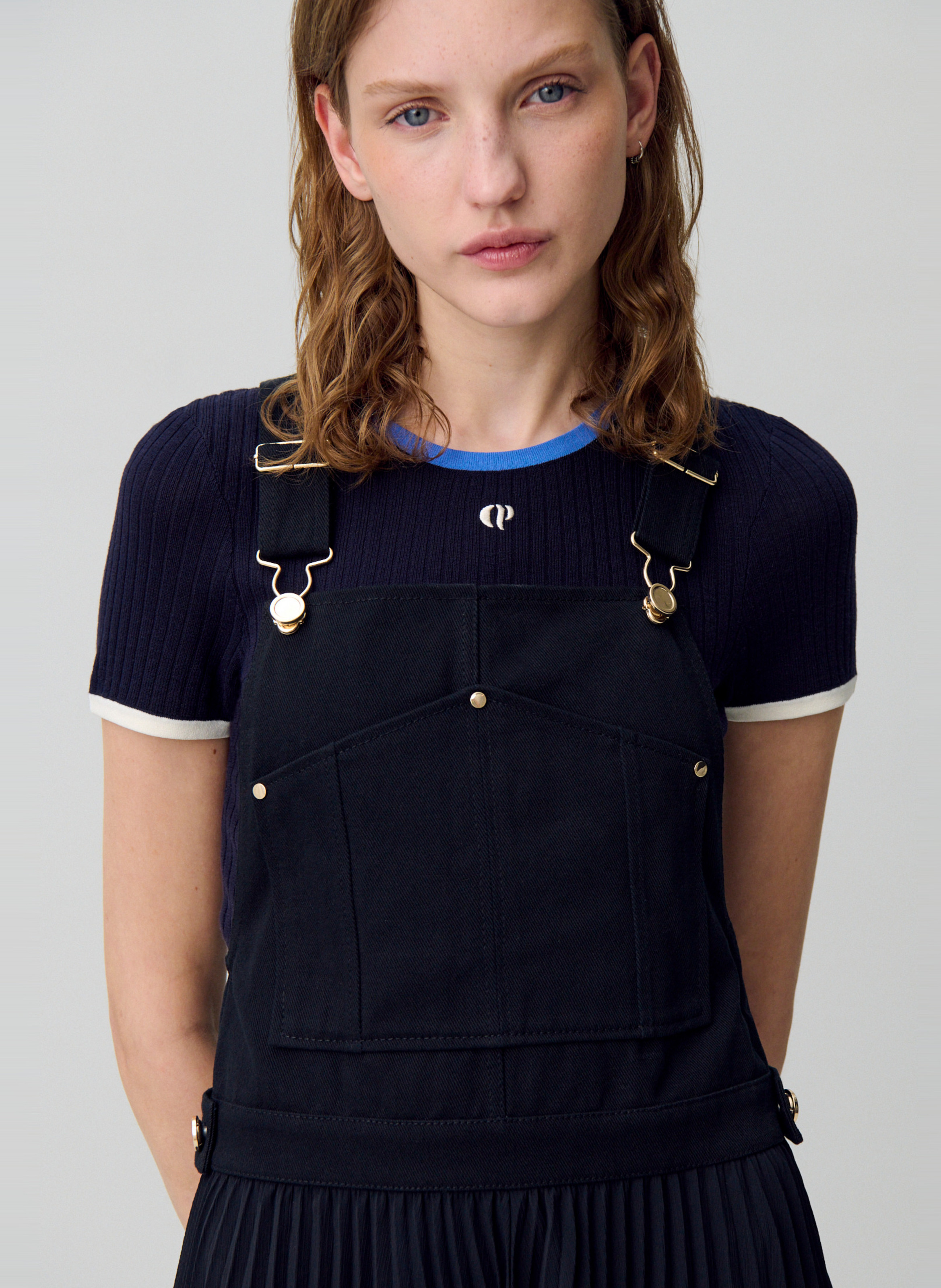 Robe longue plissée CLAUDIE PIERLOT Noir