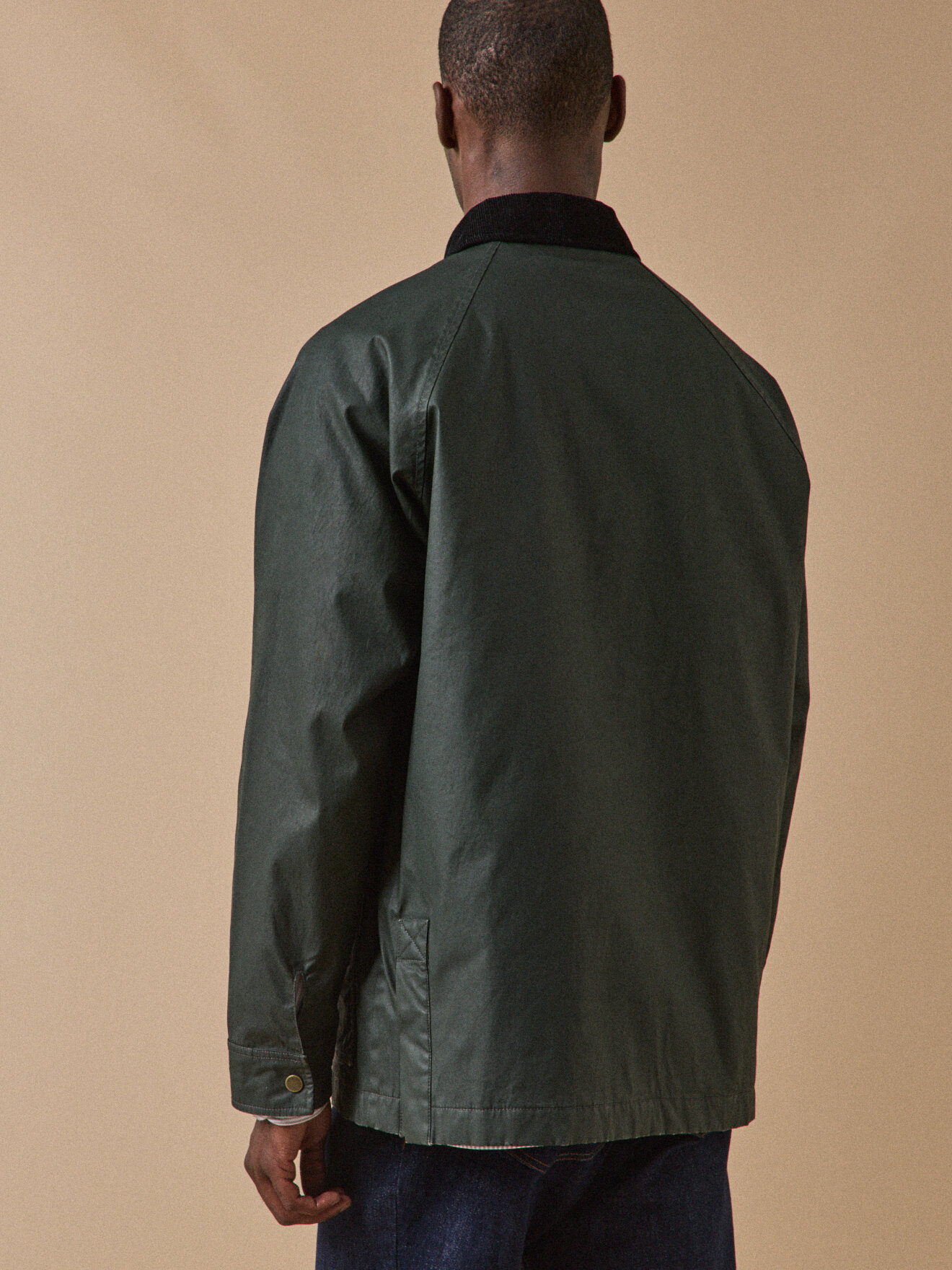 Coated cotton jacket CYRILLUS Green