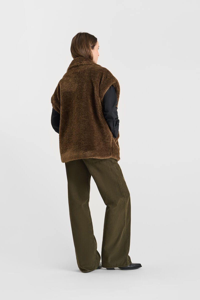 Veste sans manches LE TEMPS DES CERISES Marron