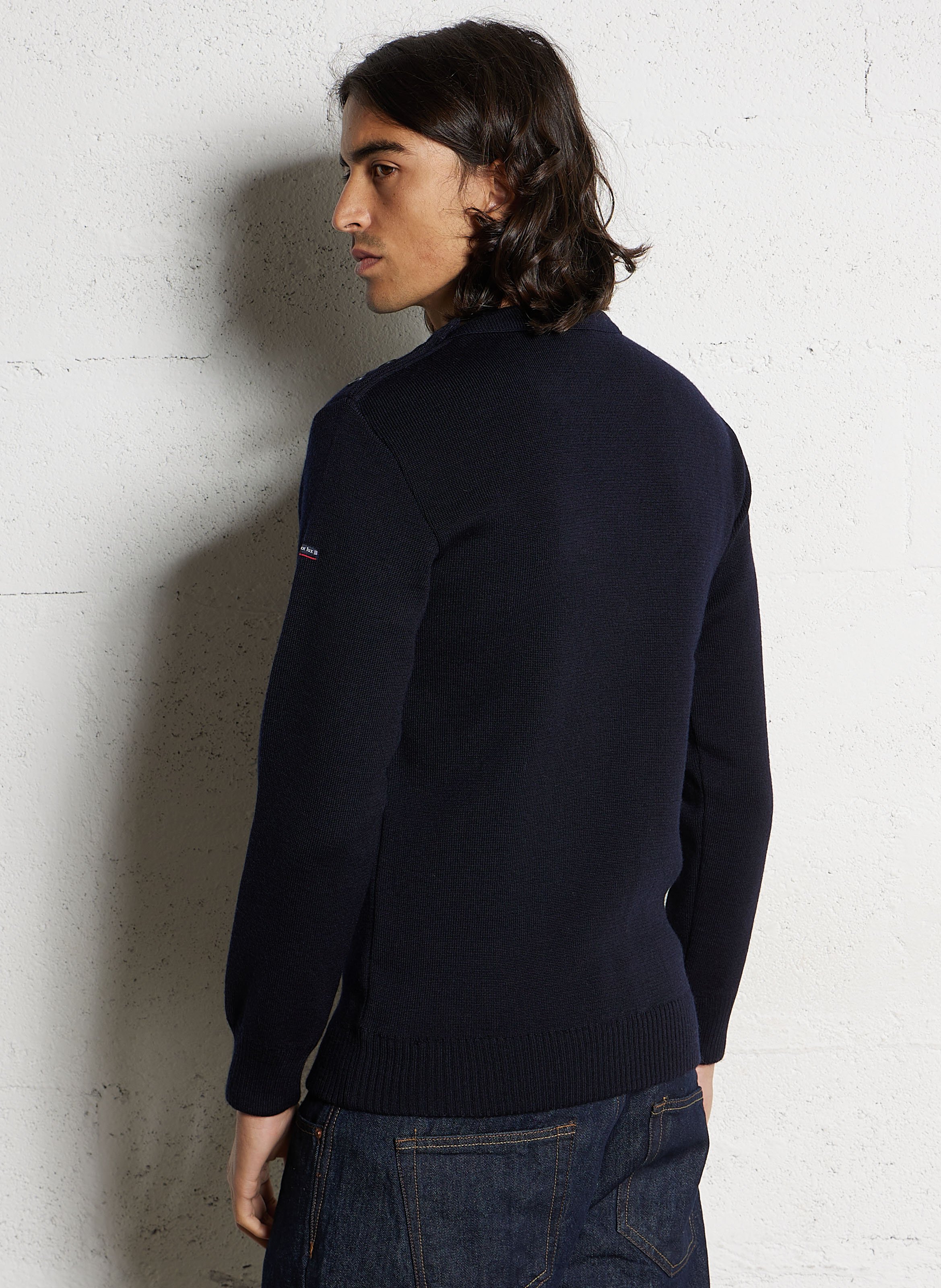Pull droit col rond en laine ARMOR LUX Bleu