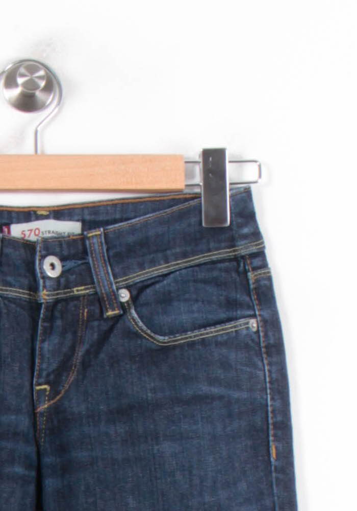 Cropped slim jeans with studs LEVI'S - Seconde main Blue