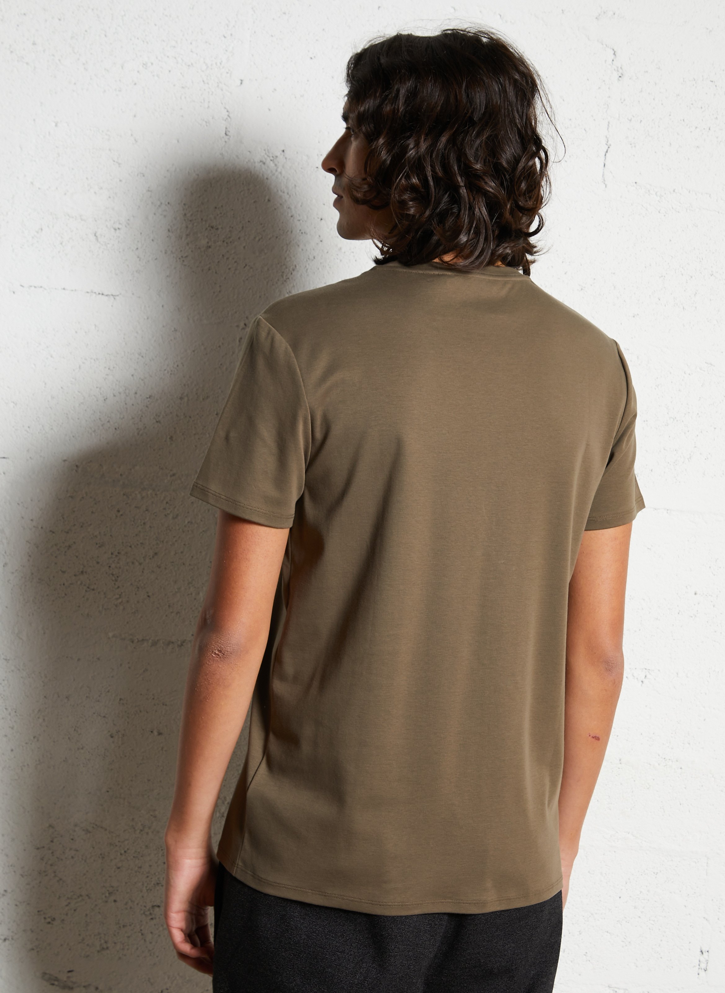 Tee-shirt col rond en coton IKKS Marron