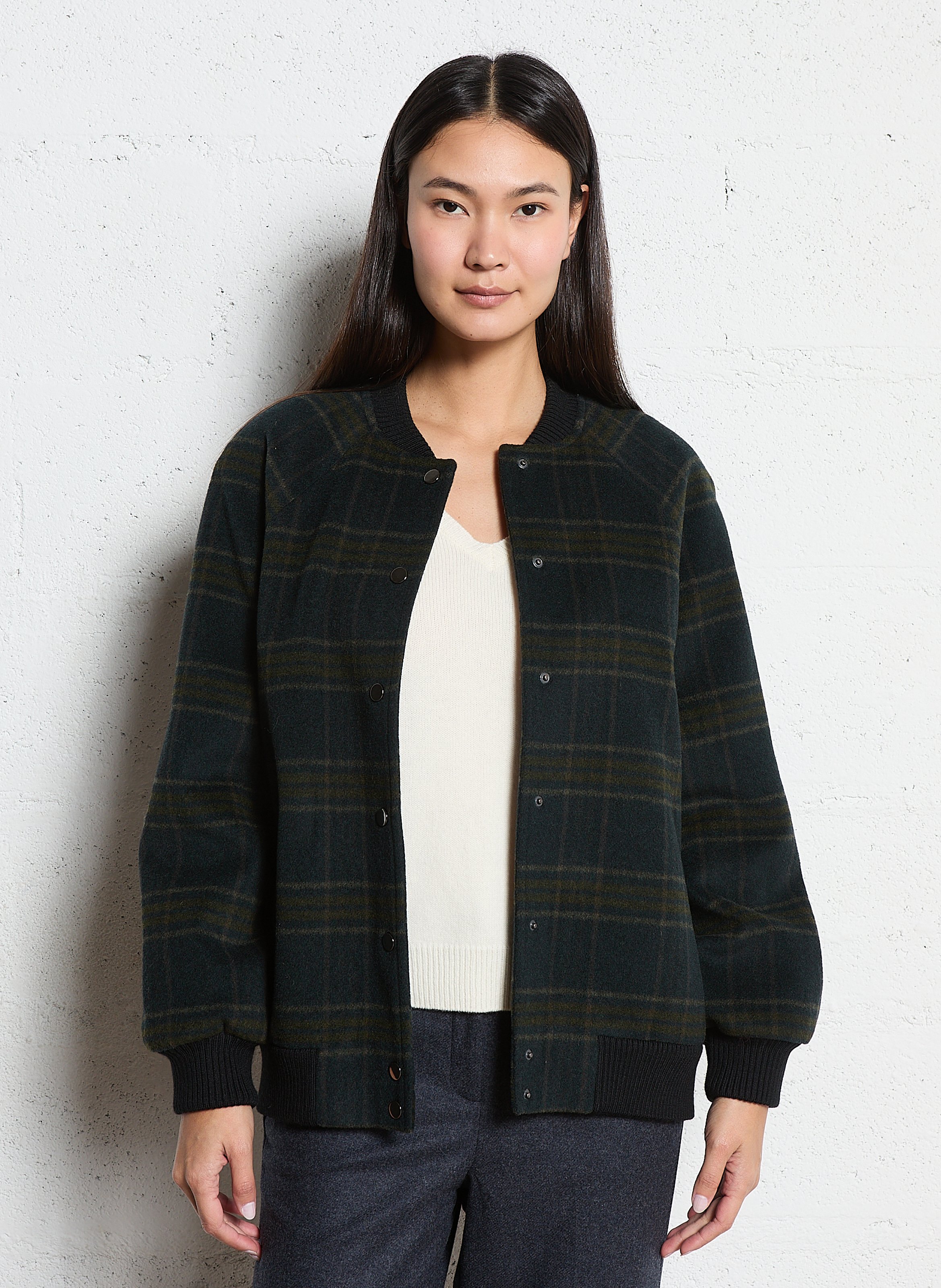 Straight jacket in blended wool MAISON 123 Blue