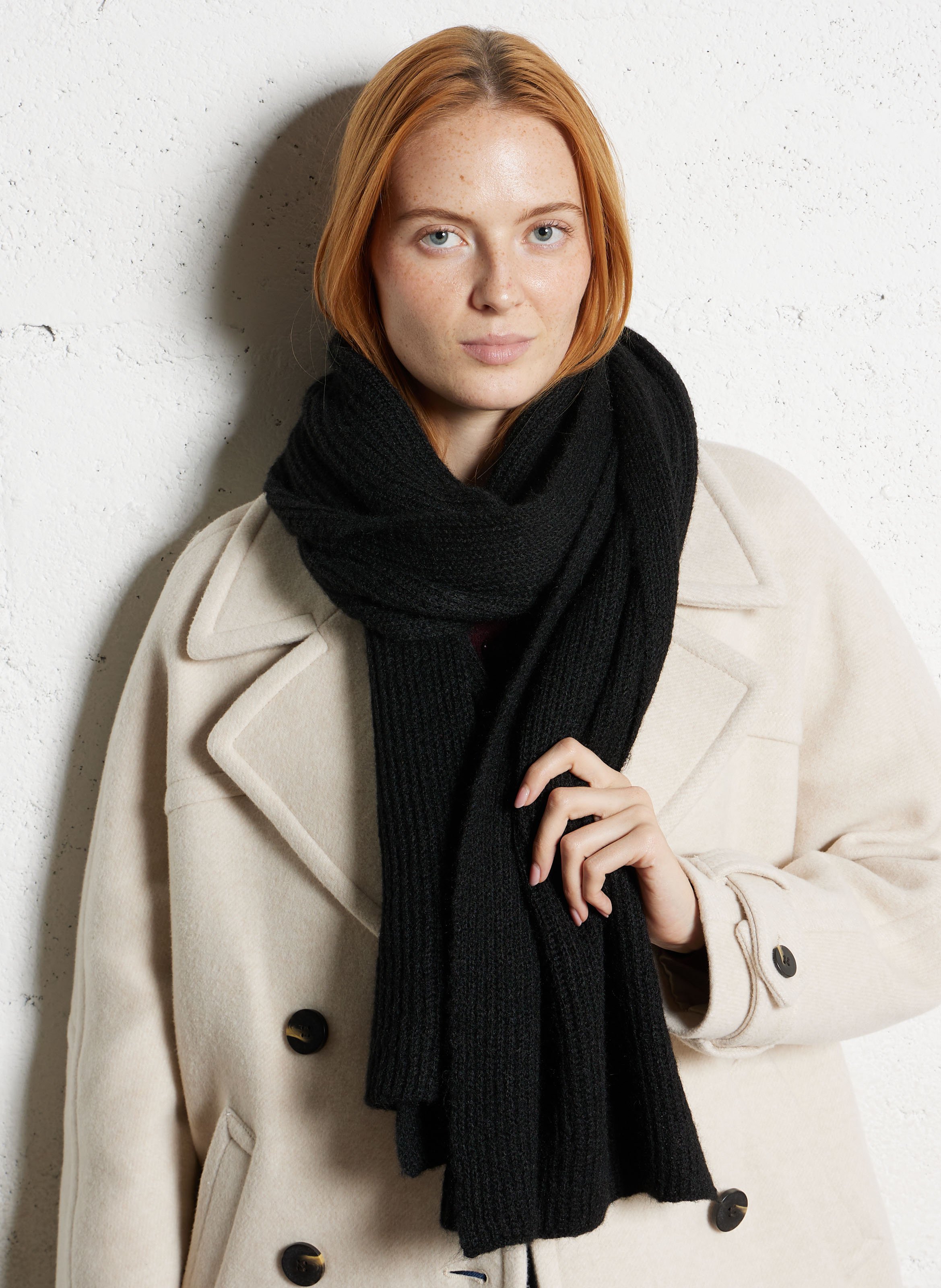 Echarpe unie à monogramme LE TEMPS DES CERISES