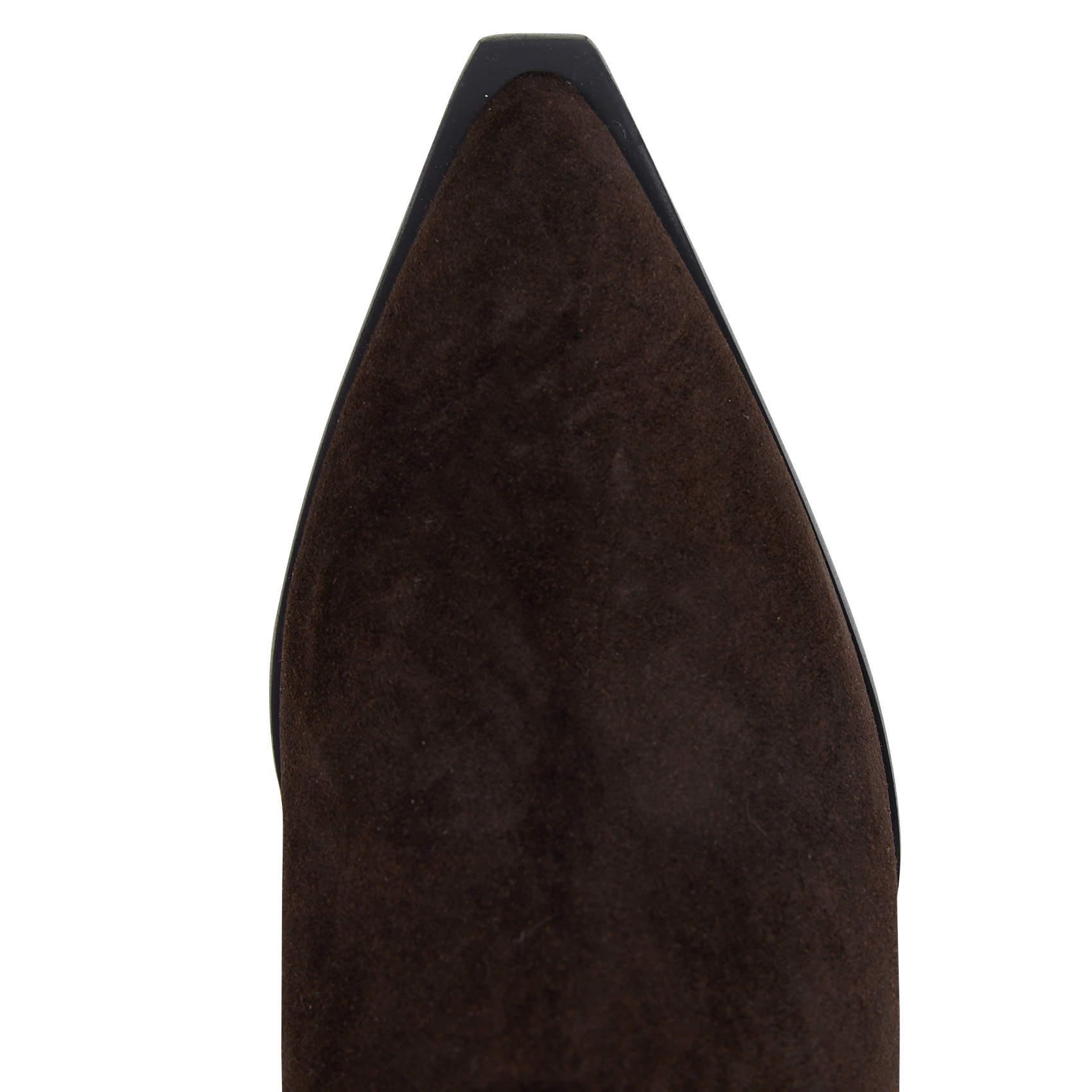 Bottines Chelsea à talons en cuir velours ANGEL ALARCON Marron