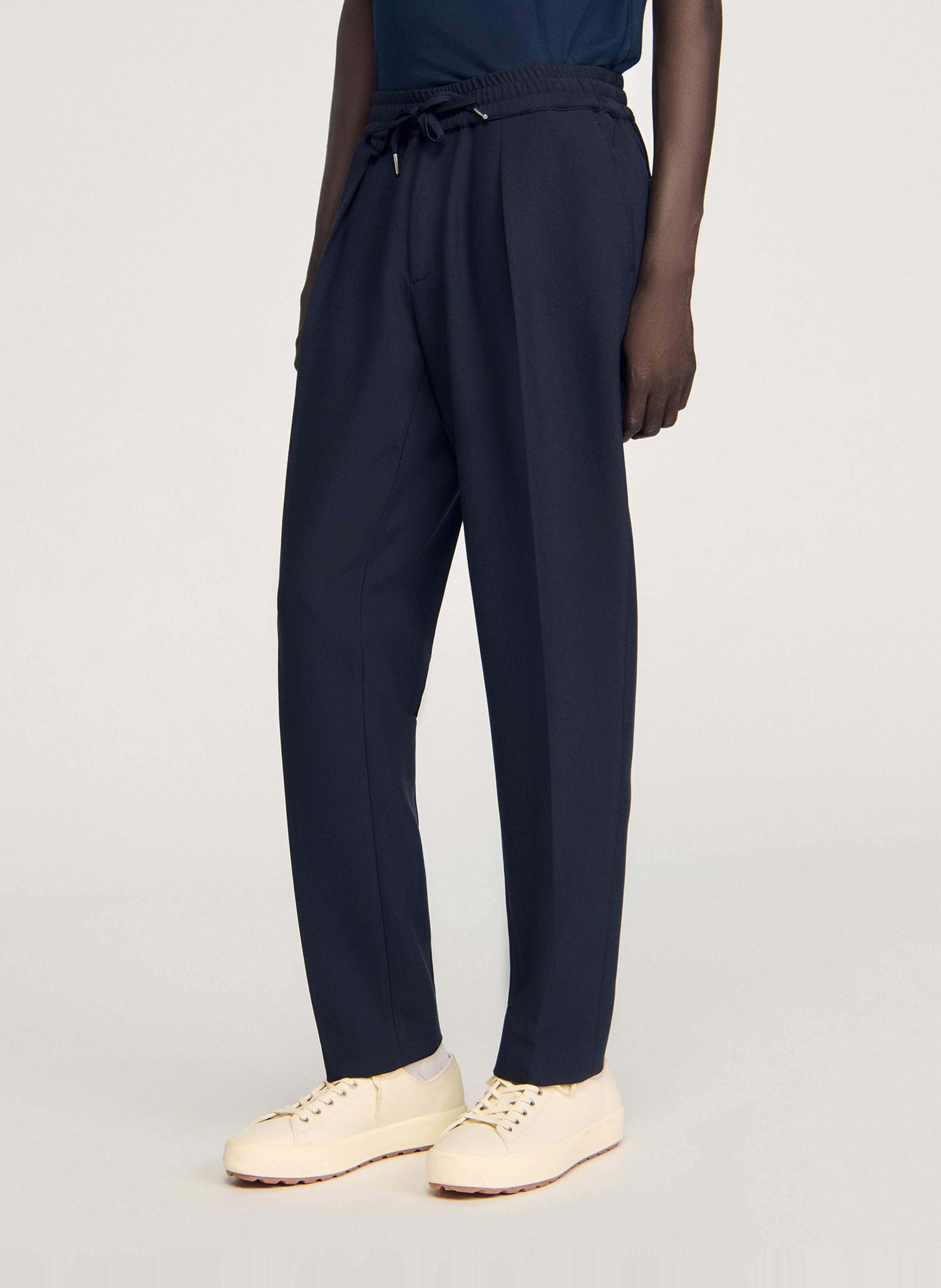 Anorak acolchado brillante con capucha SANDRO Azul