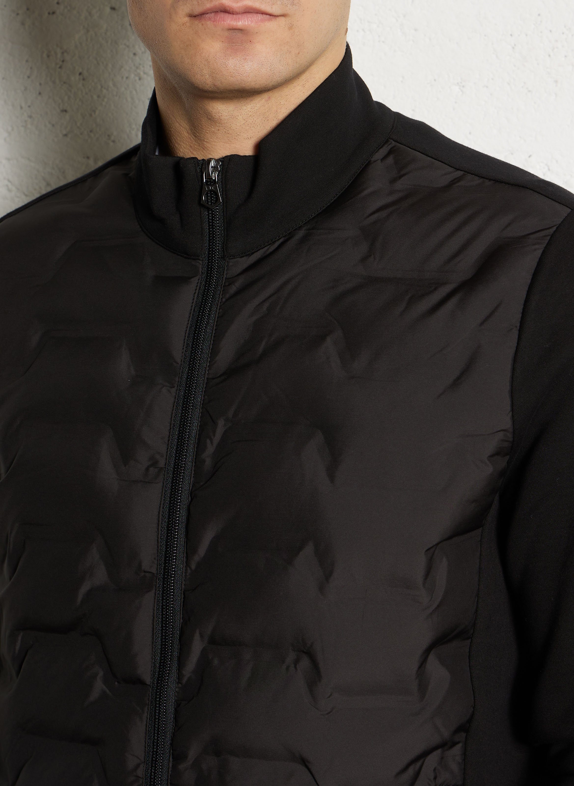 Quilted high-neck zip-up jacket LE TEMPS DES CERISES Black