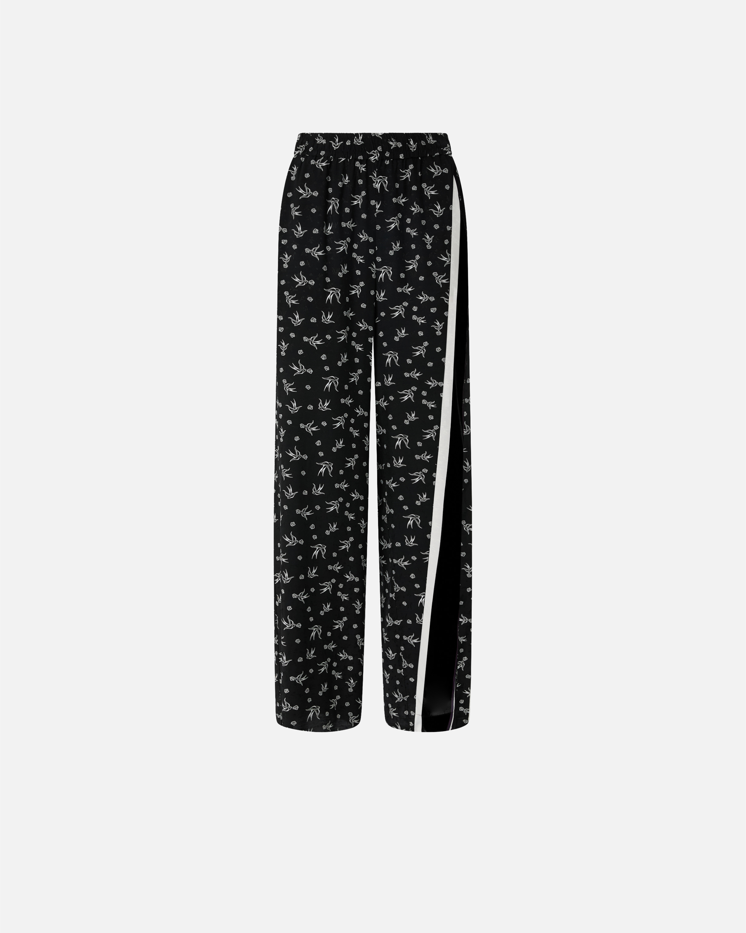 Wide-leg viscose jacquard printed pants PINKO Multicolored